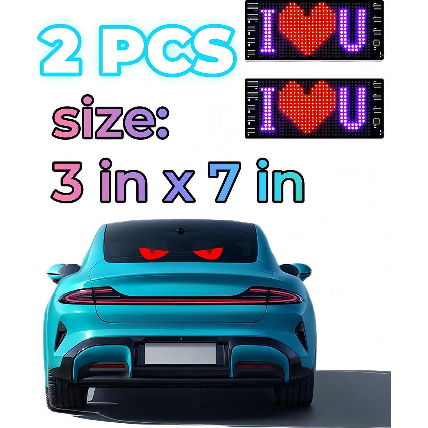 Ojos LED Animados para Autos YOUBISON 3x7" Programables