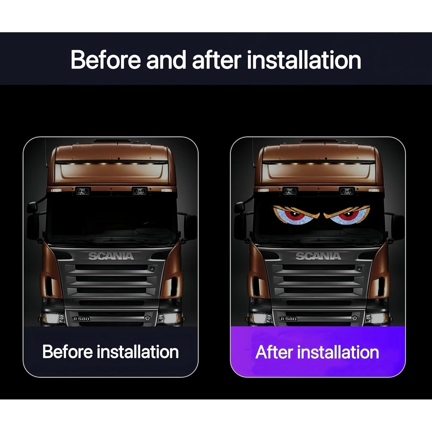 2PCS Ojos Diabólicos LED Tockmoon 12x4.7 cm Luz Vehicular