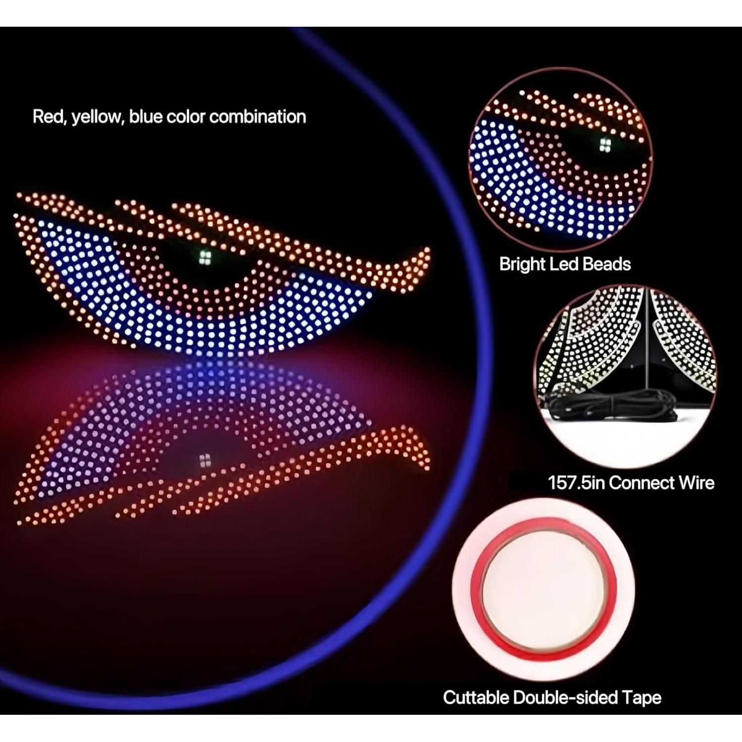 2PCS Ojos Diabólicos LED Tockmoon 12x4.7 cm Luz Vehicular