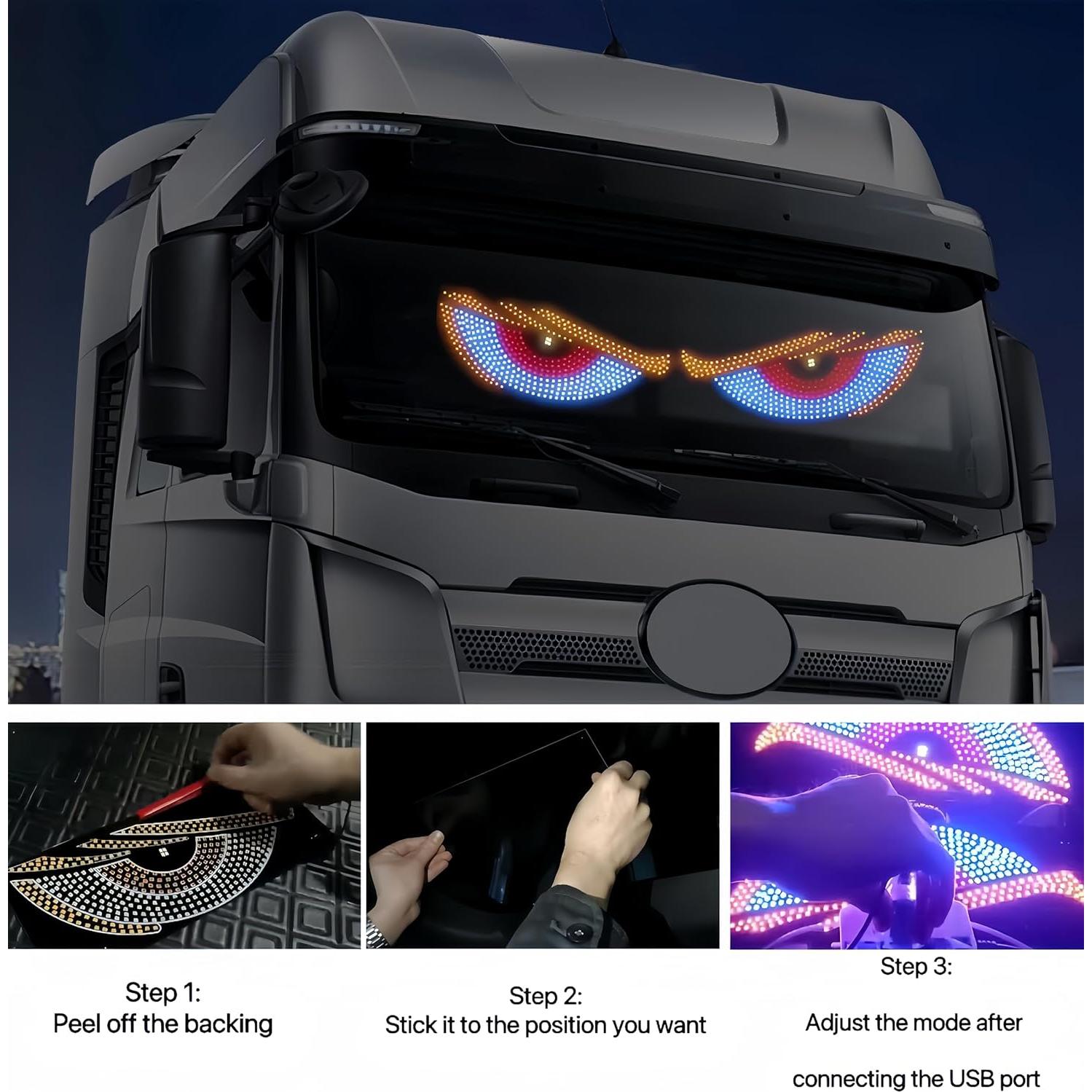 2PCS Ojos Diabólicos LED Tockmoon 12x4.7 cm Luz Vehicular