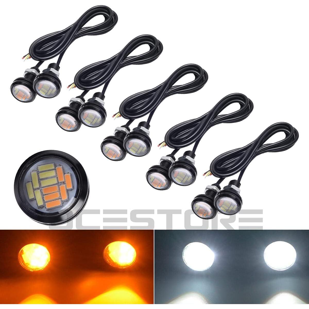 OCESTORE 10 Pcs Bombillas LED Ojo de Águila 12V 15W Impermeables
