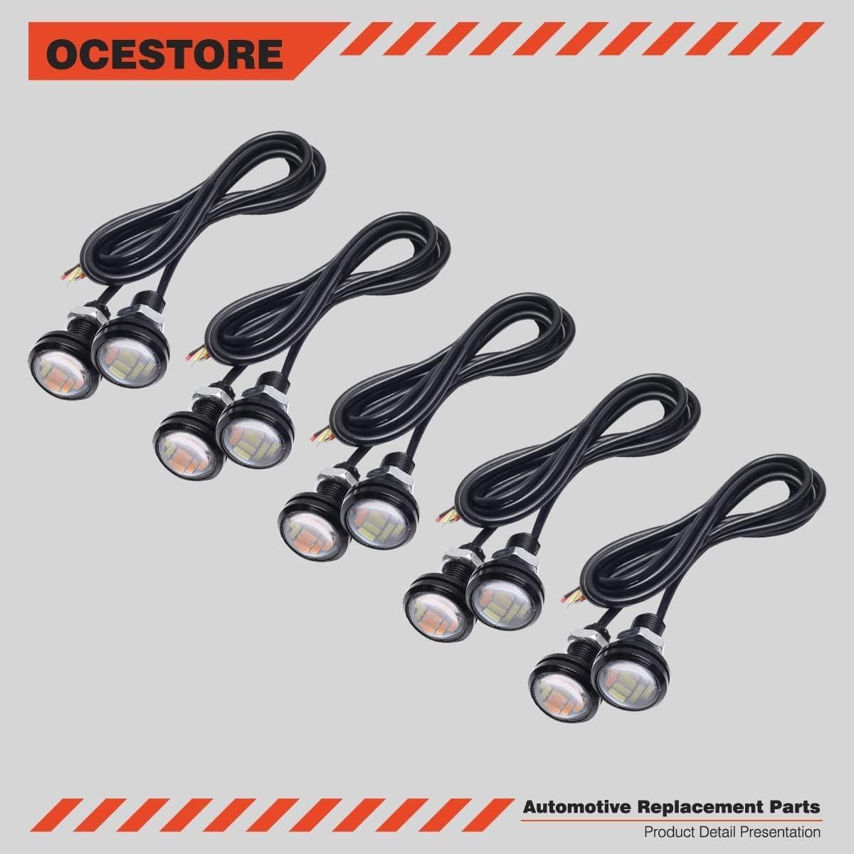 OCESTORE 10 Pcs Bombillas LED Ojo de Águila 12V 15W Impermeables