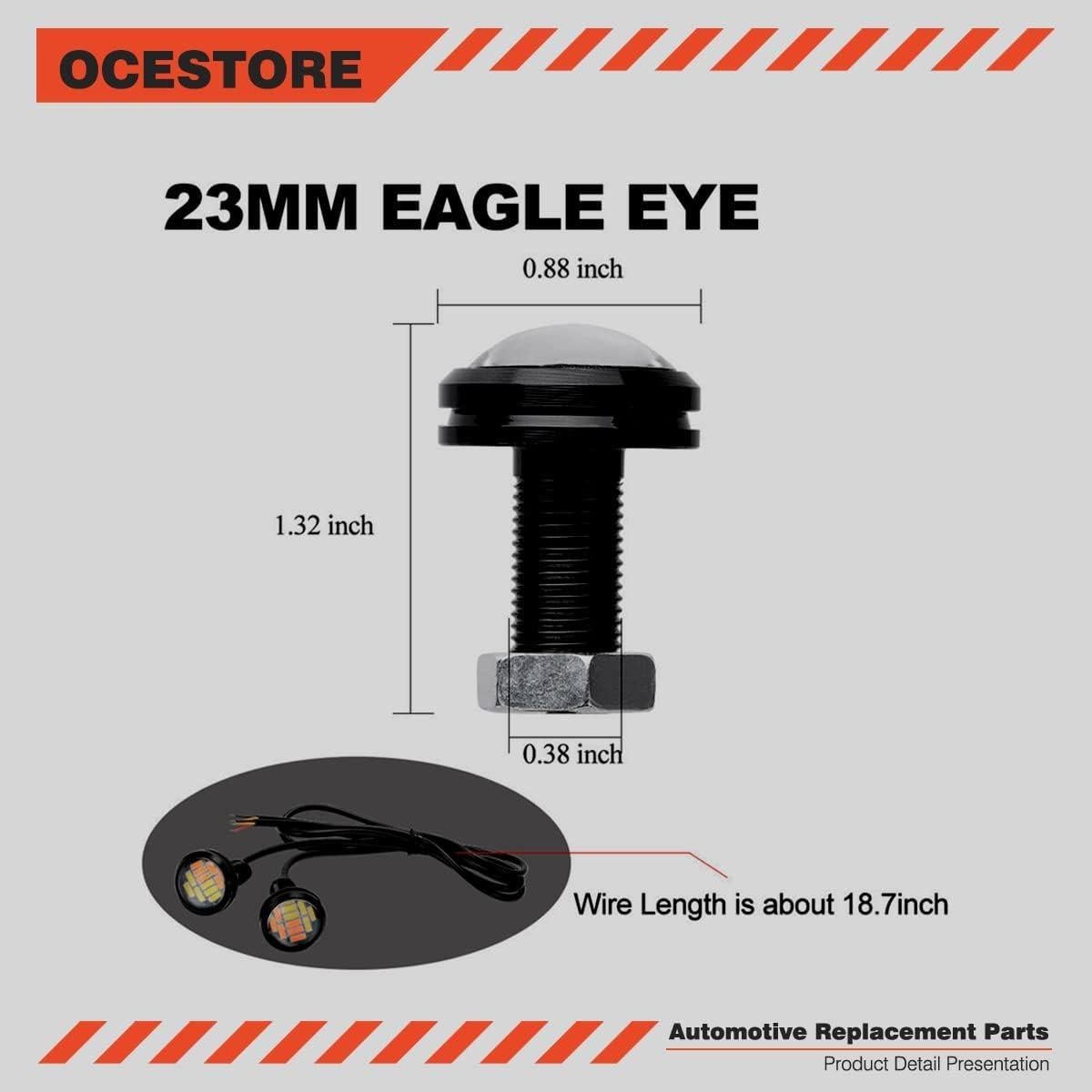 OCESTORE 10 Pcs Bombillas LED Ojo de Águila 12V 15W Impermeables