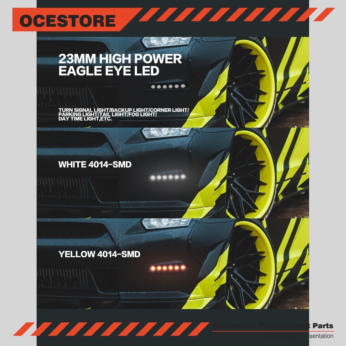 OCESTORE 10 Pcs Bombillas LED Ojo de Águila 12V 15W Impermeables