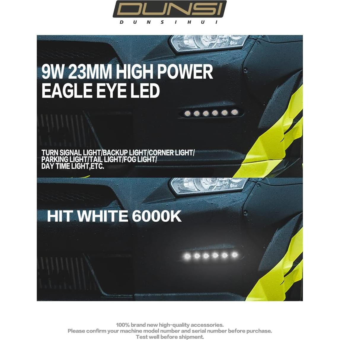 Lámparas LED Ojo de Águila DUNSIHUI 9W 6500K 20 Pcs