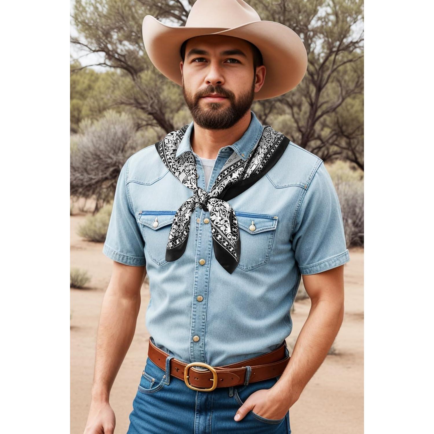 Pañuelo Salvaje Grande GERINLY 89x89cm para Hombres - Seda