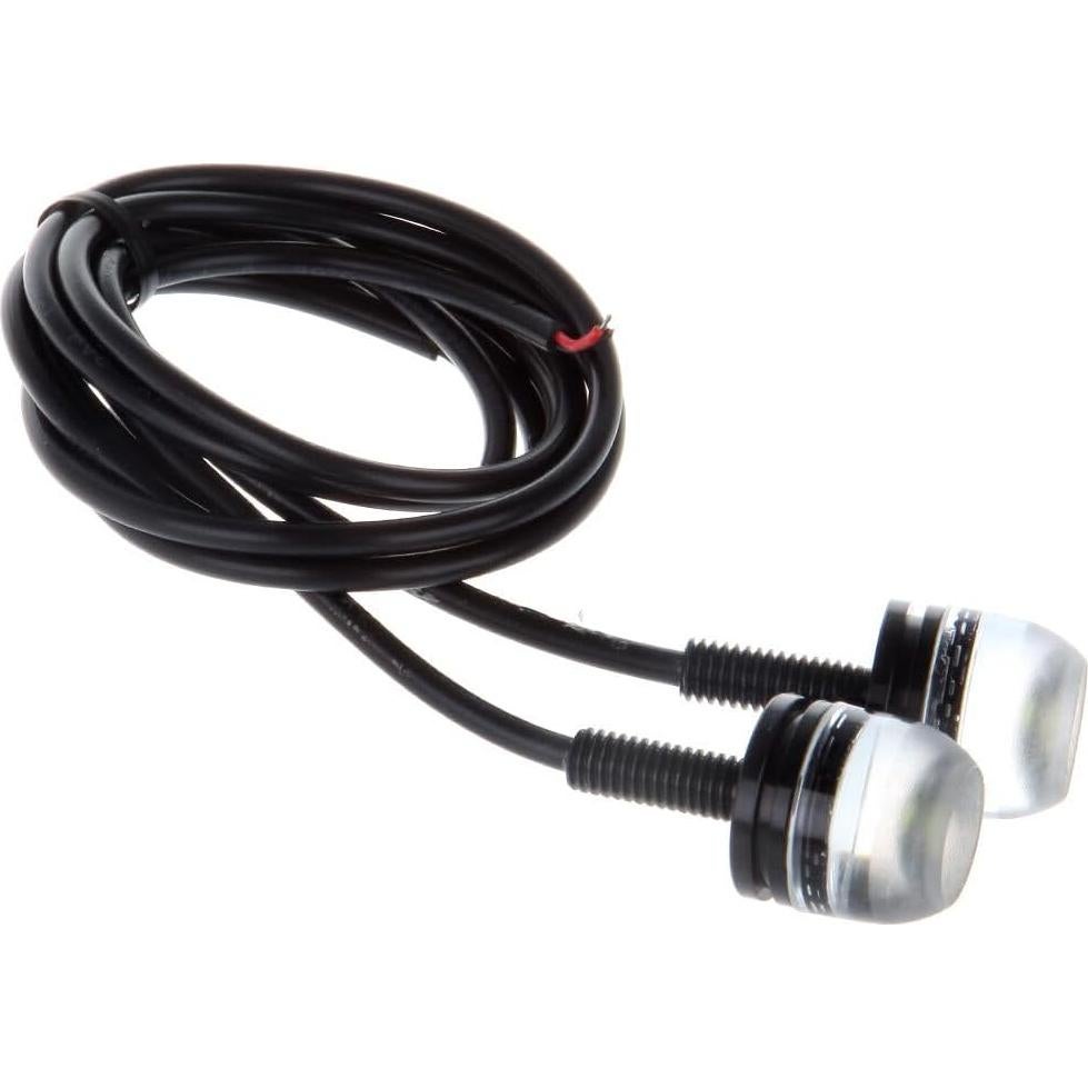 ECCPP 18mm Round Eagle Eye LED Car Fog DRL Daytime Running Light (Clear Light Total 10)