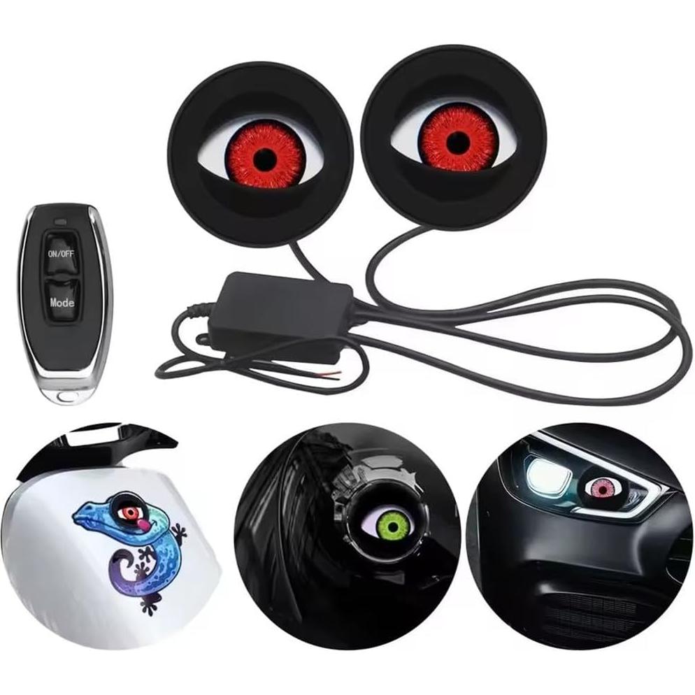 2 Pcs Faro Ojos del Diablo LED JHSHlye 12V 6 Modos Ajustables