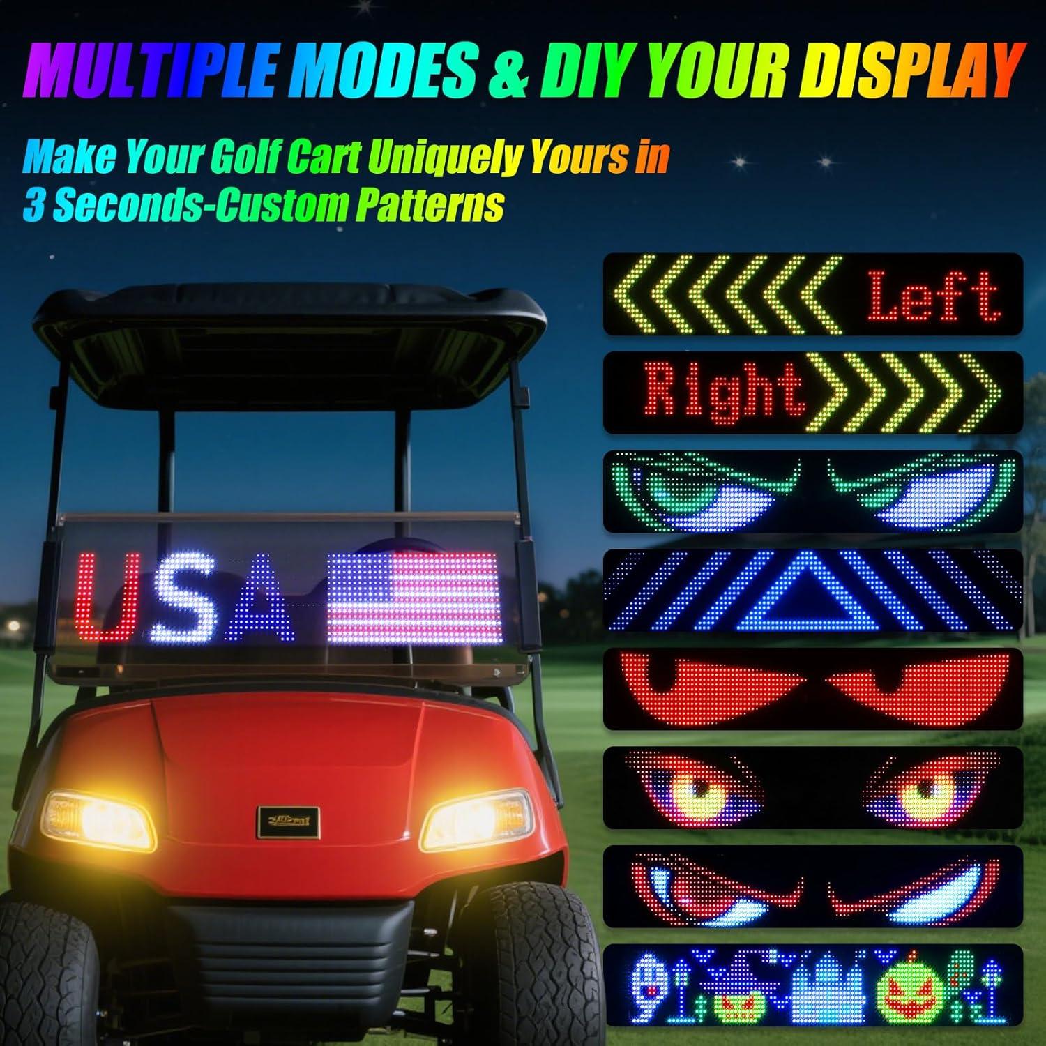 Cartel LED Programable TOBWOLF para Carrito de Golf 595x120mm