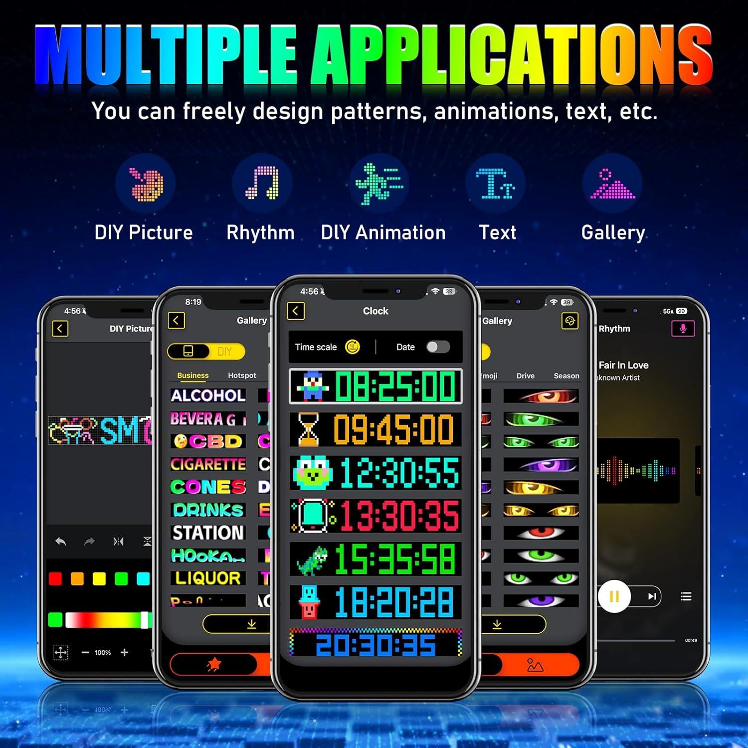 Cartel LED Programable TOBWOLF para Carrito de Golf 595x120mm