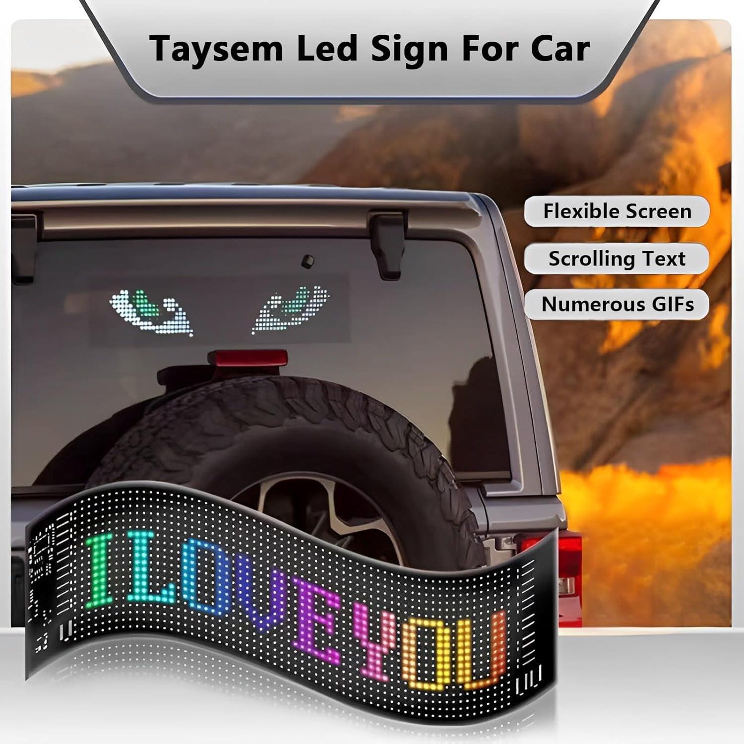 Señal LED Personalizable Taysem 64x20 para Auto