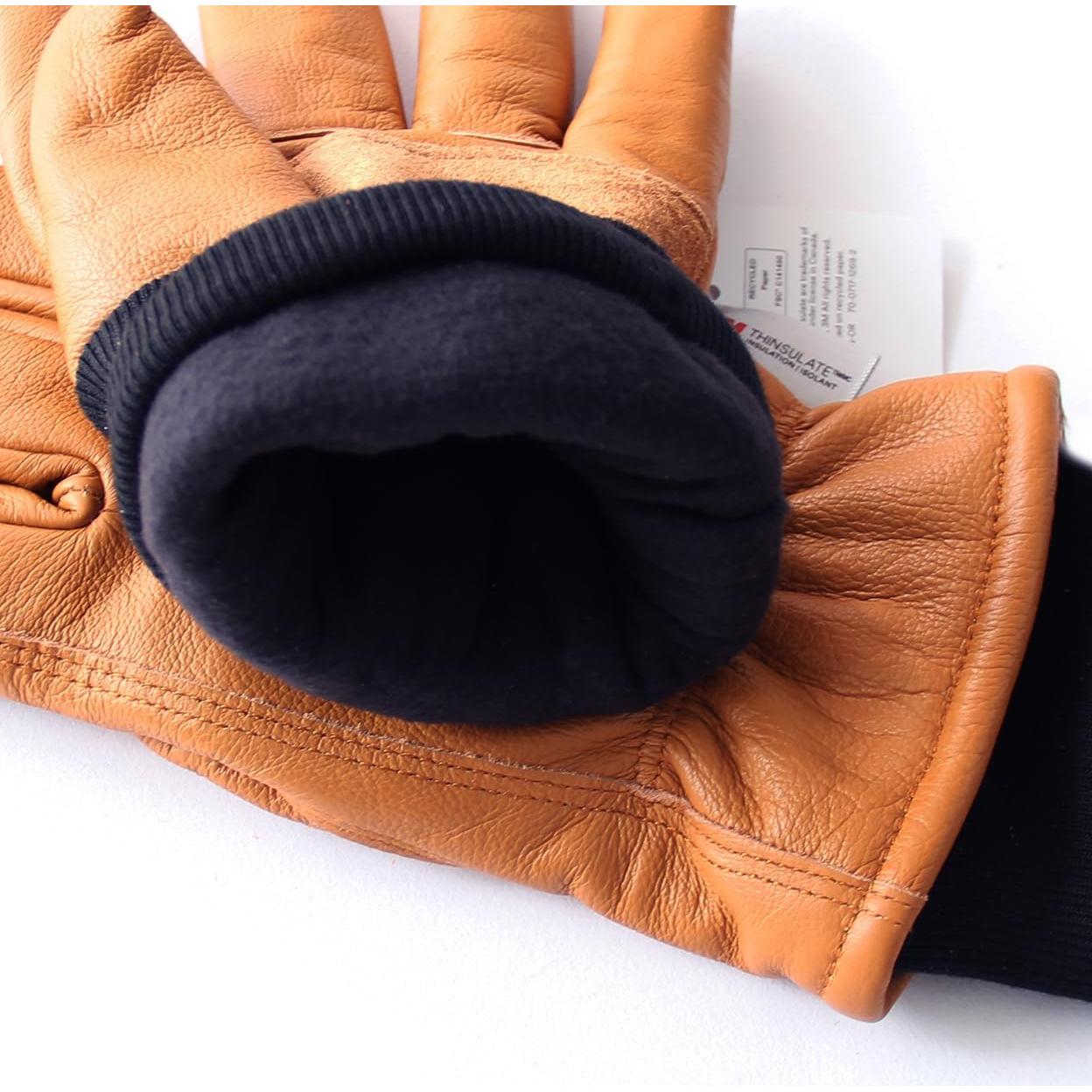 Guantes de trabajo de cuero marrón retro NN101L para jardinería