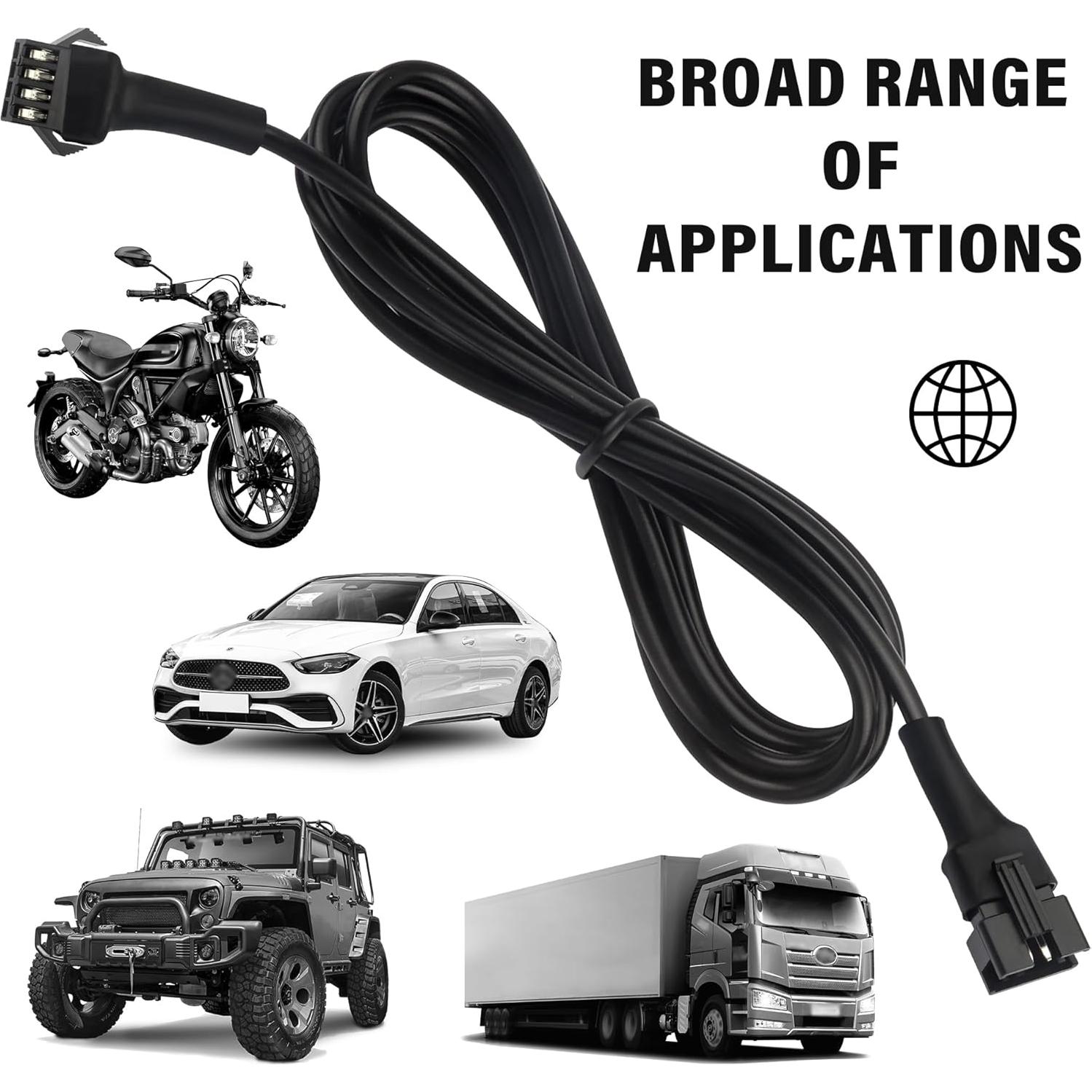 Cable de Extensión LED RGB 4 Pines Carleef 152.4 cm 4PCS