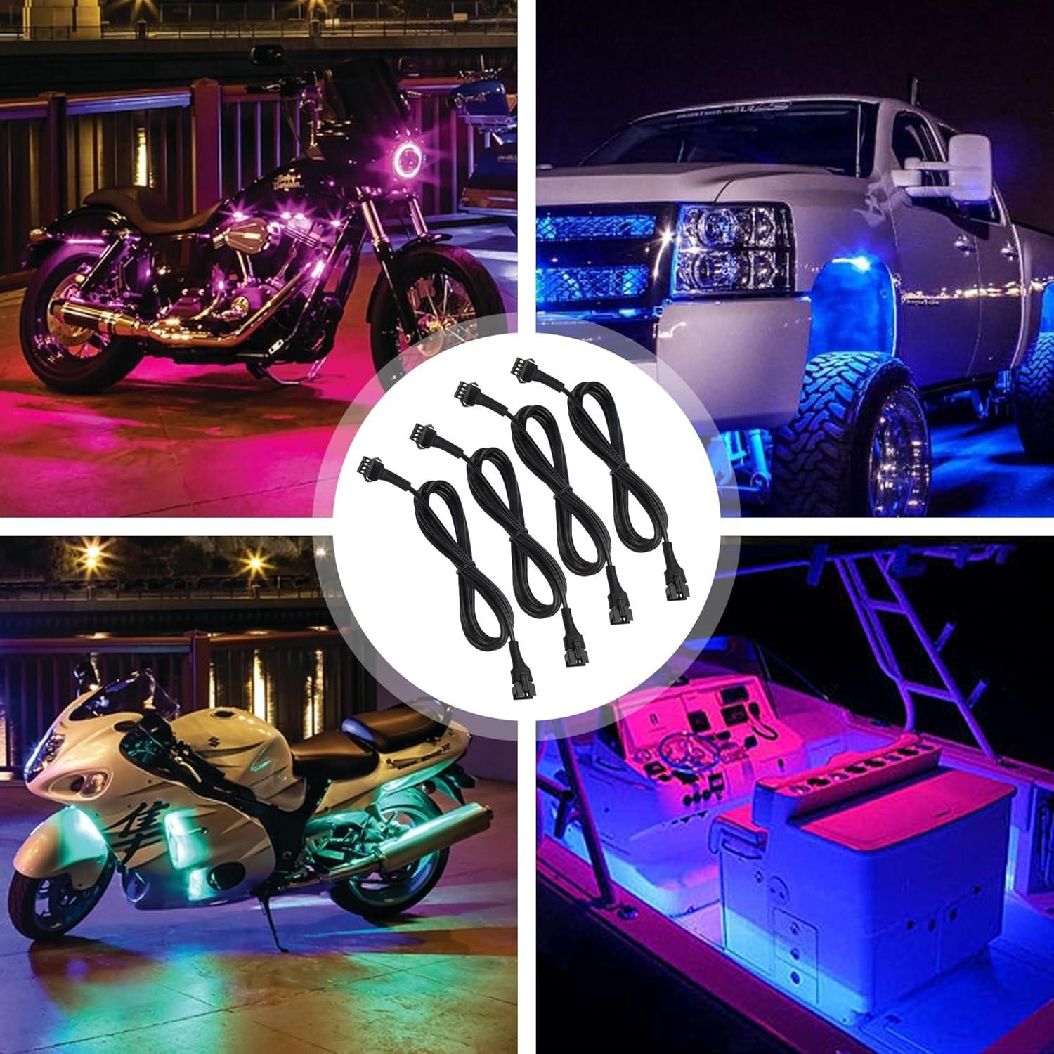 Cable de Extensión LED RGB 4 Pines Carleef 152.4 cm 4PCS