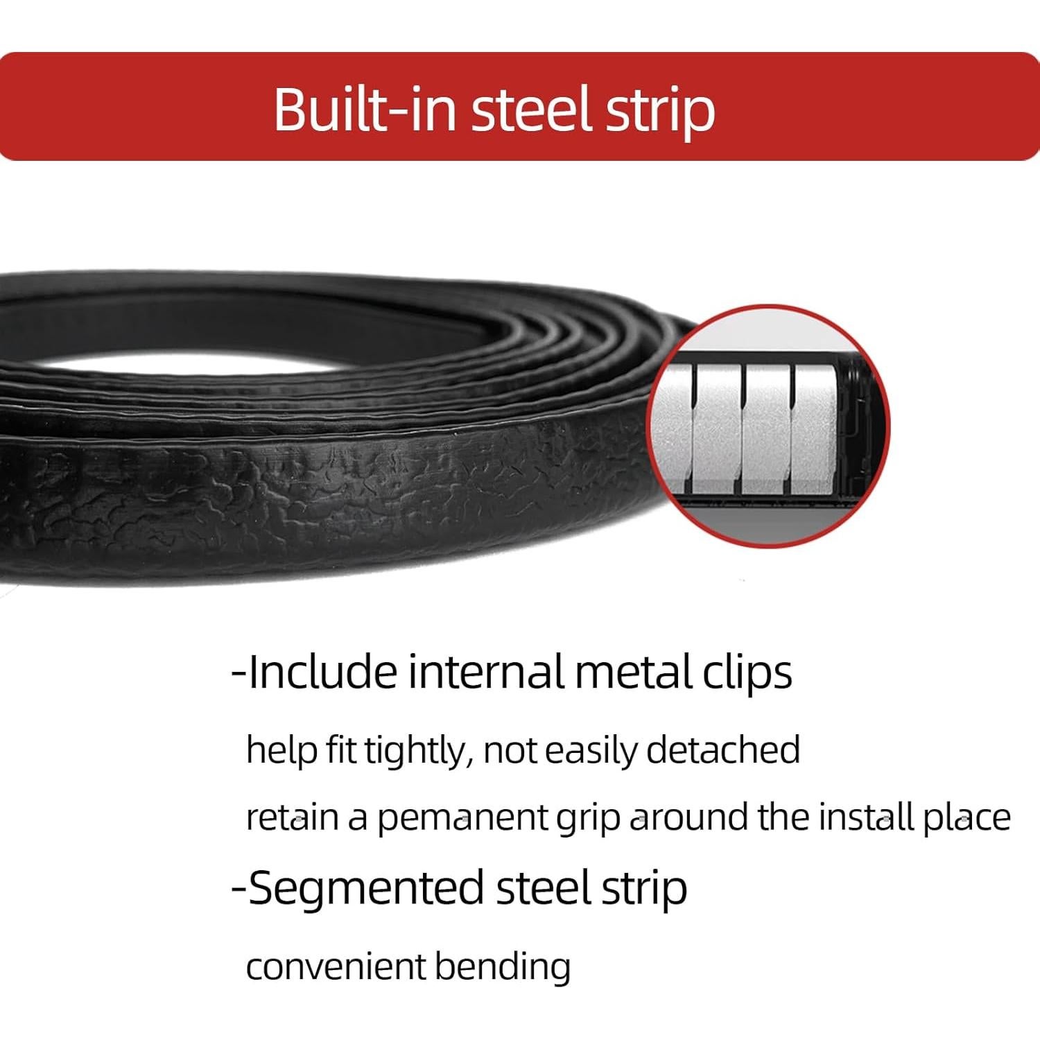 Bisel de goma Aroilder 7.92m negro para bordes 3.2mm