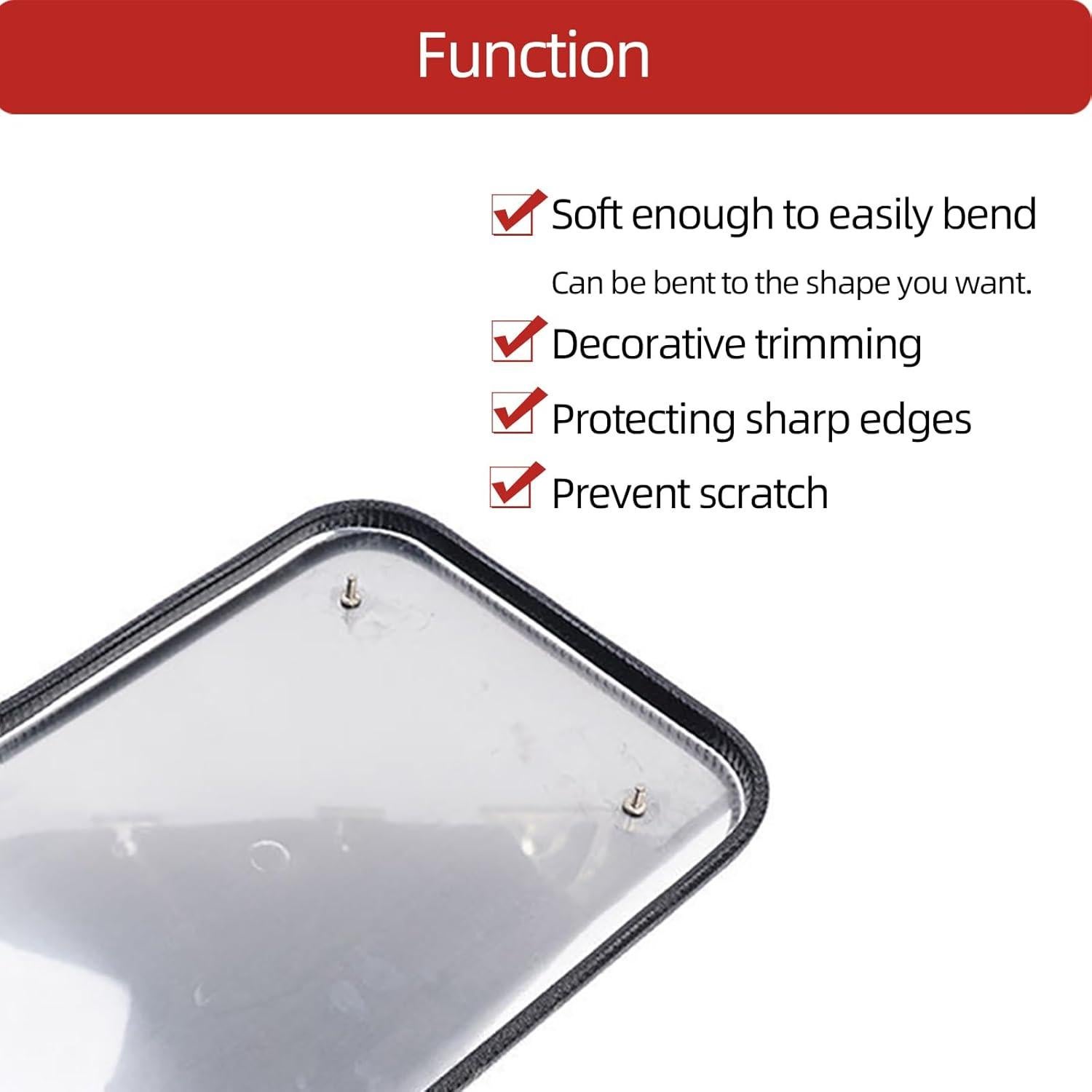 Bisel de goma Aroilder 7.92m negro para bordes 3.2mm