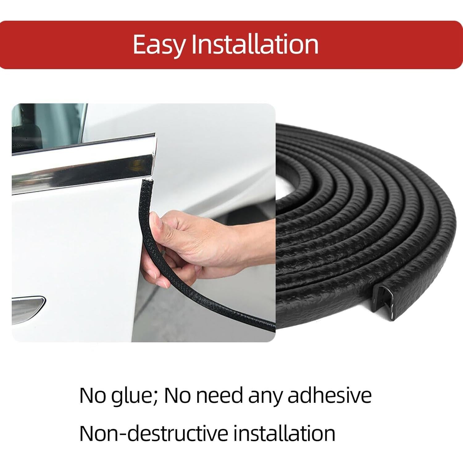 Bisel de goma Aroilder 7.92m negro para bordes 3.2mm