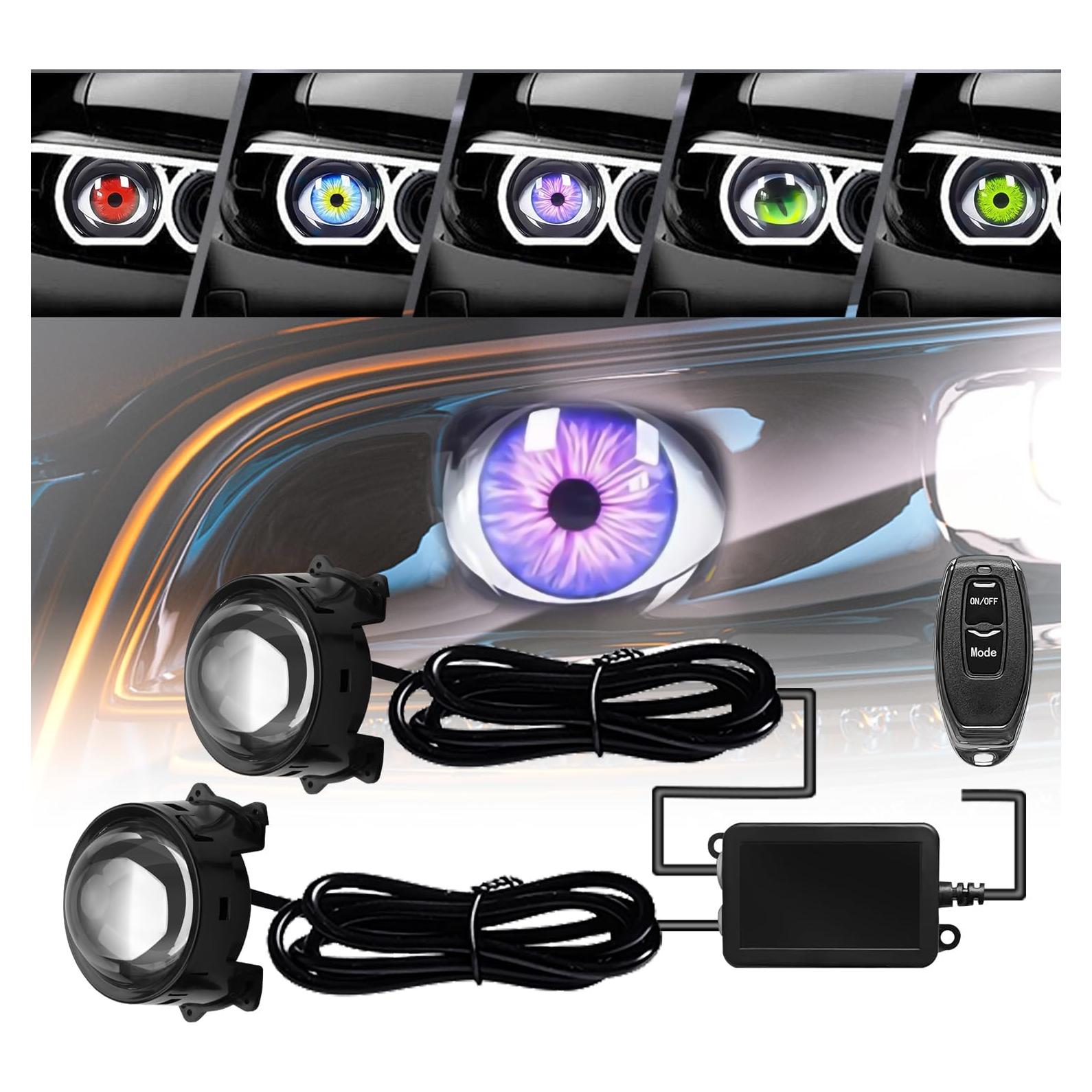 Faros Demon Eye LED Spnanma para Coches y Motocicletas 12-36V