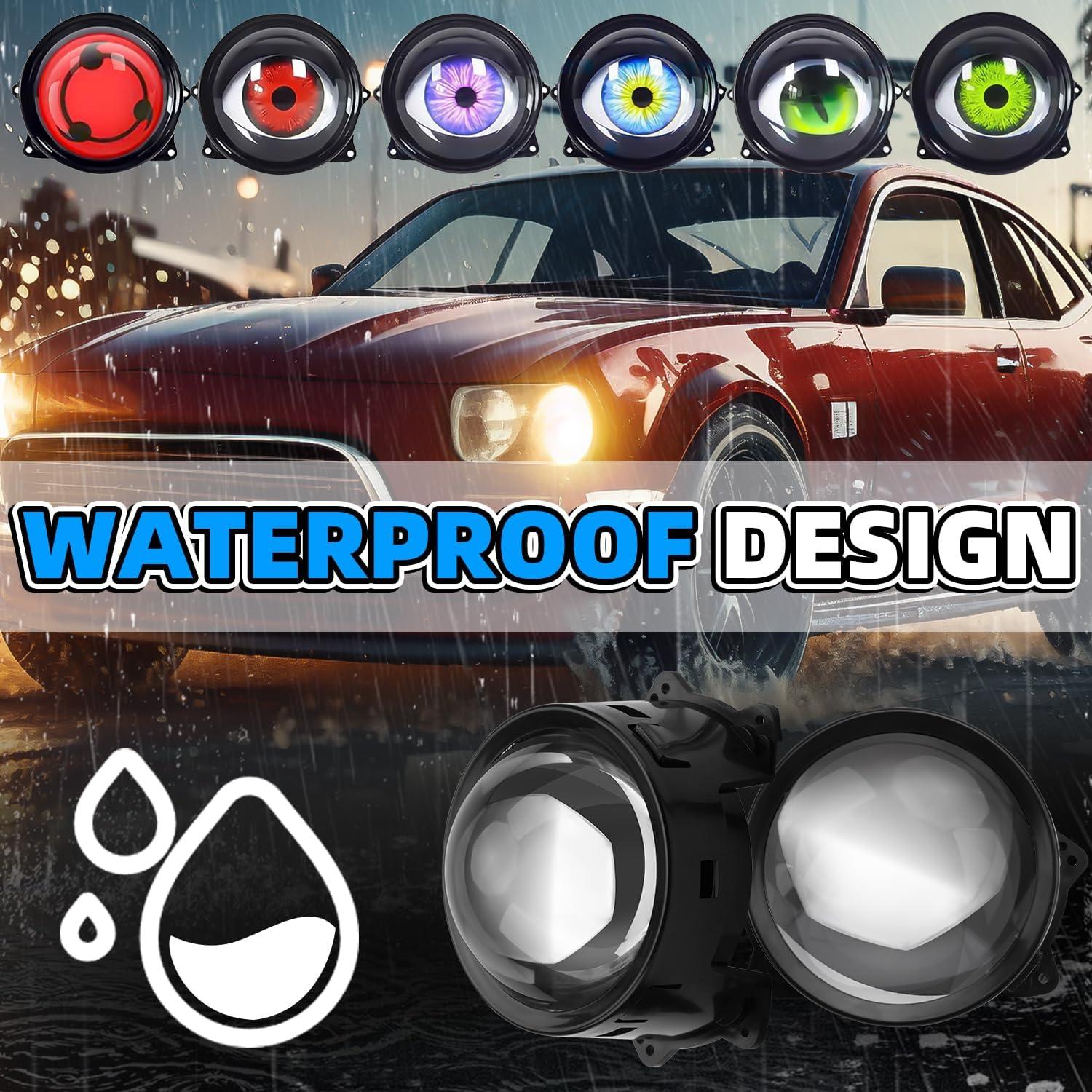 Faros Demon Eye LED Spnanma para Coches y Motocicletas 12-36V