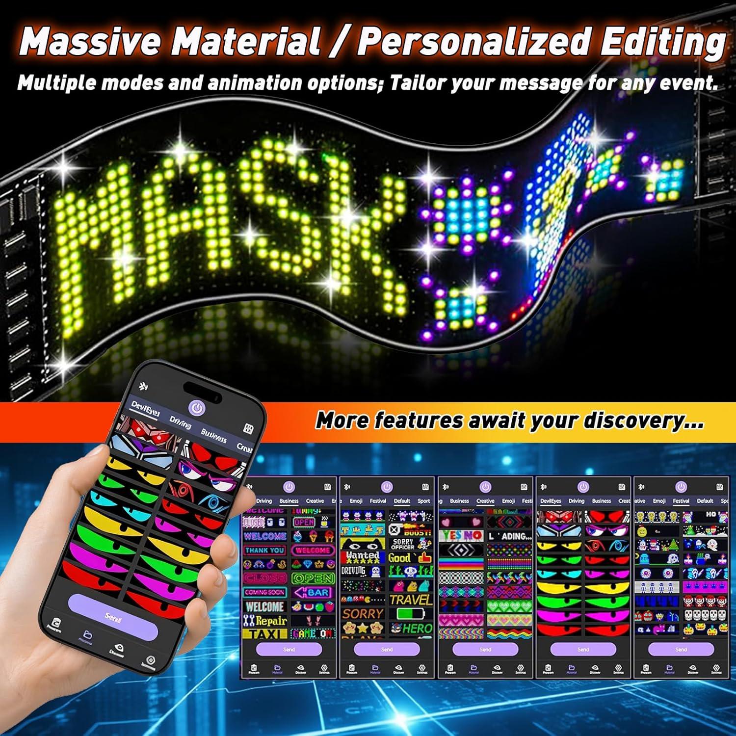 Luz LED Ojos de Diablo Highfound - 17.27x6.99 cm - Control Remoto