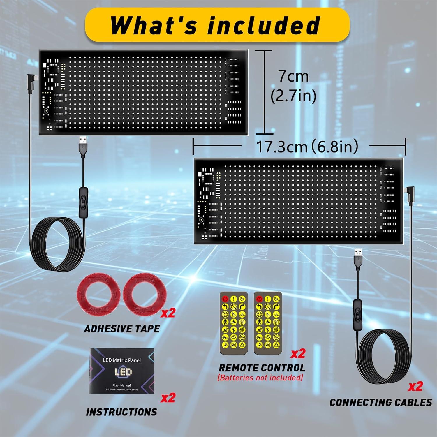 Luz LED Ojos de Diablo Highfound - 17.27x6.99 cm - Control Remoto