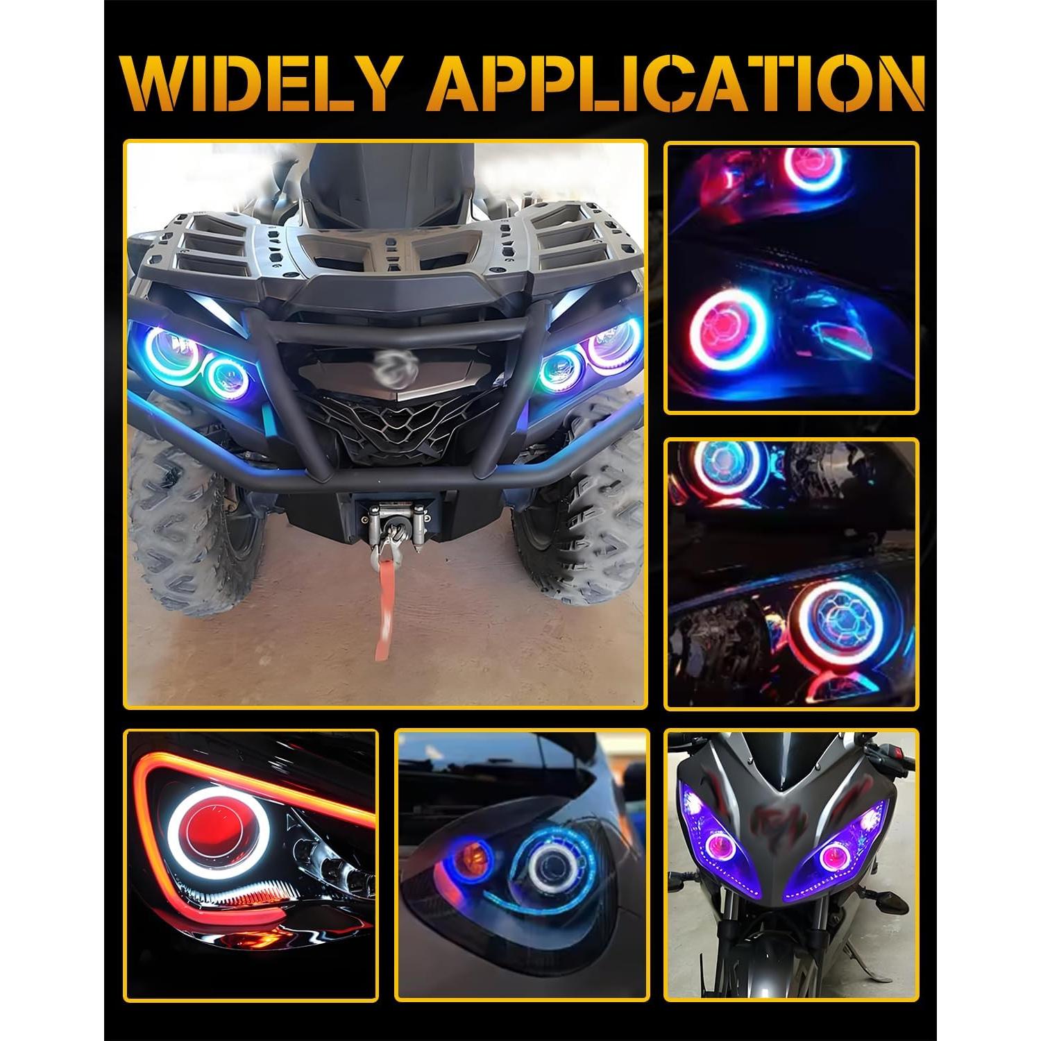 Anillos de Halo RGB Qasim 120mm 12V para Coche y Moto