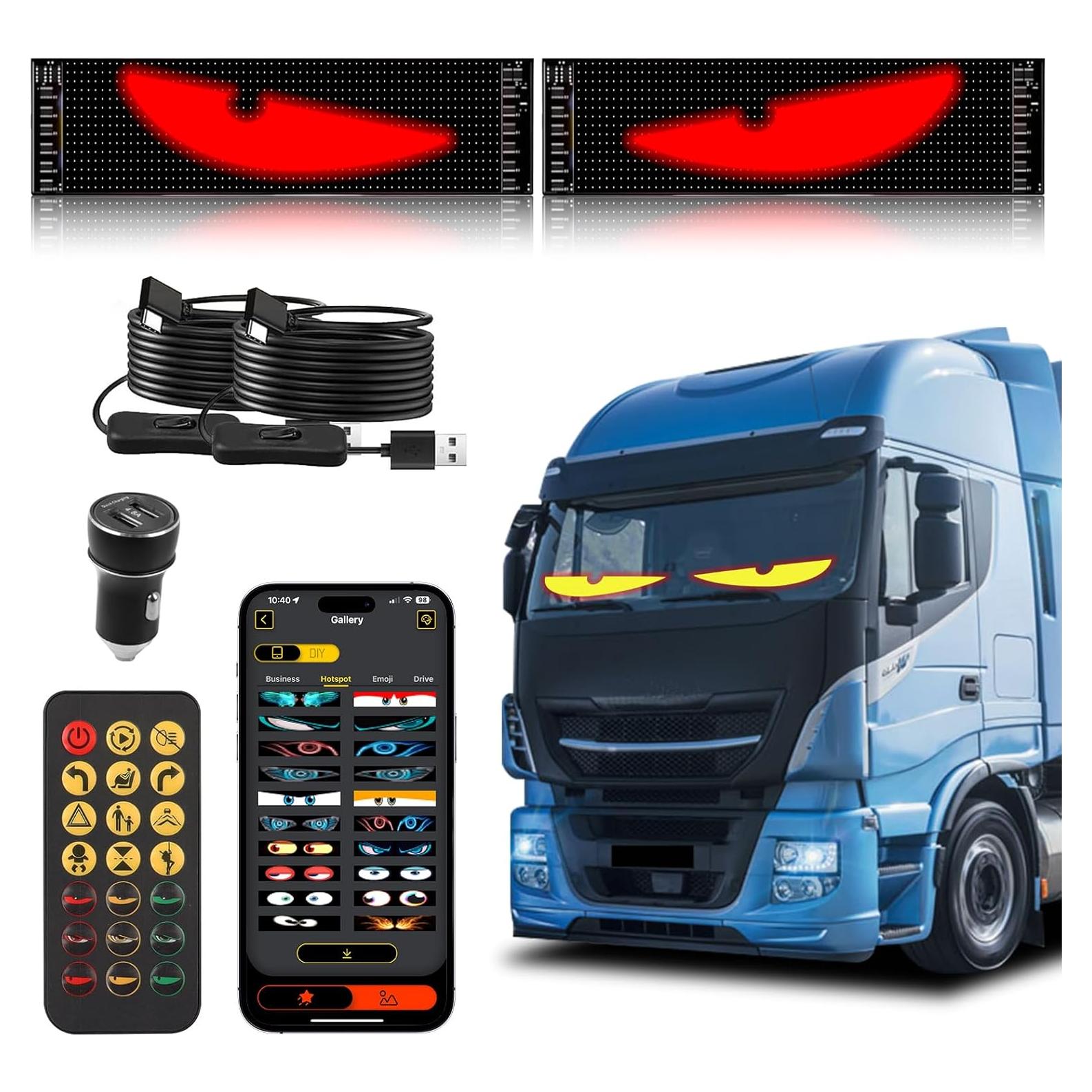 Luces Ojos de Diablo JINRUIHAO para Autos 60x12cm RGB