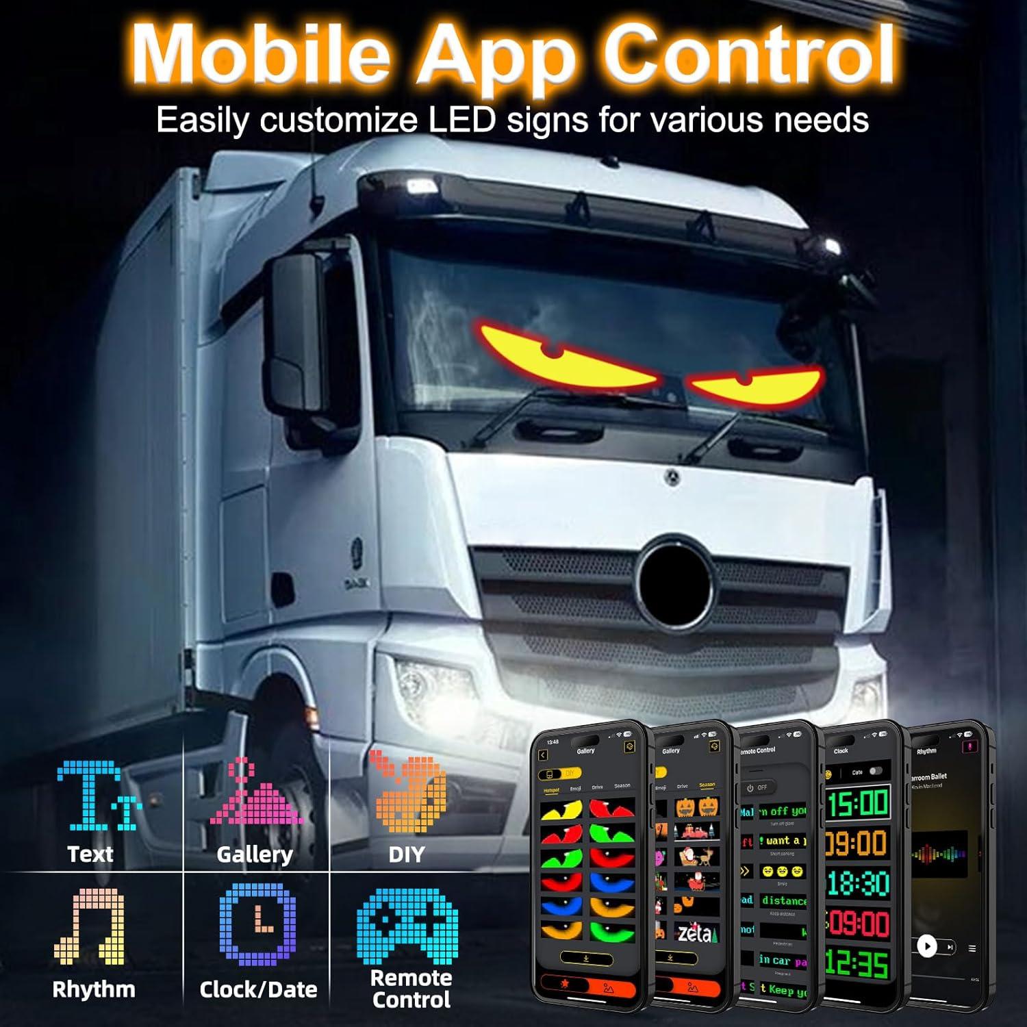 Luces Ojos de Diablo JINRUIHAO para Autos 60x12cm RGB