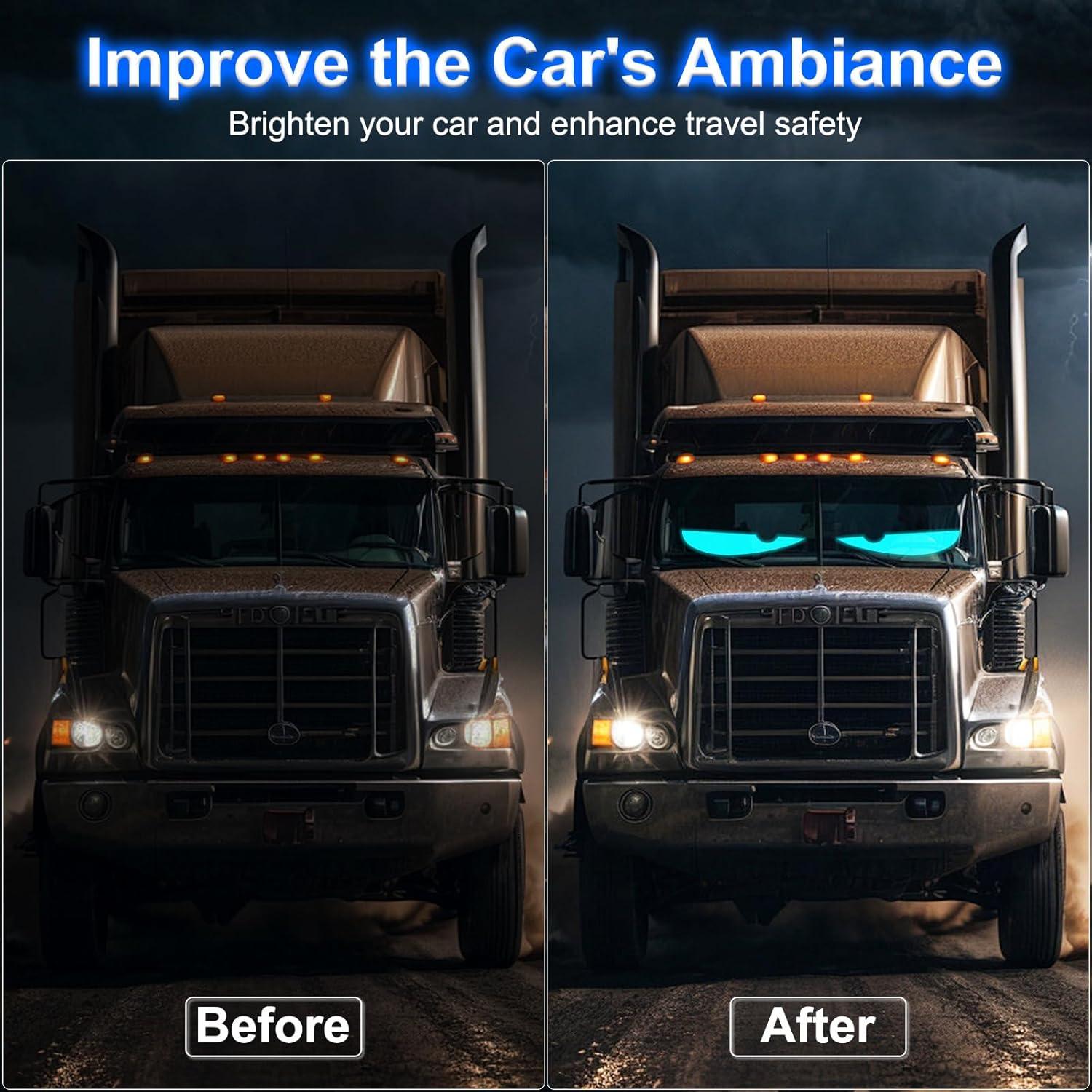 Luces Ojos de Diablo JINRUIHAO para Autos 60x12cm RGB