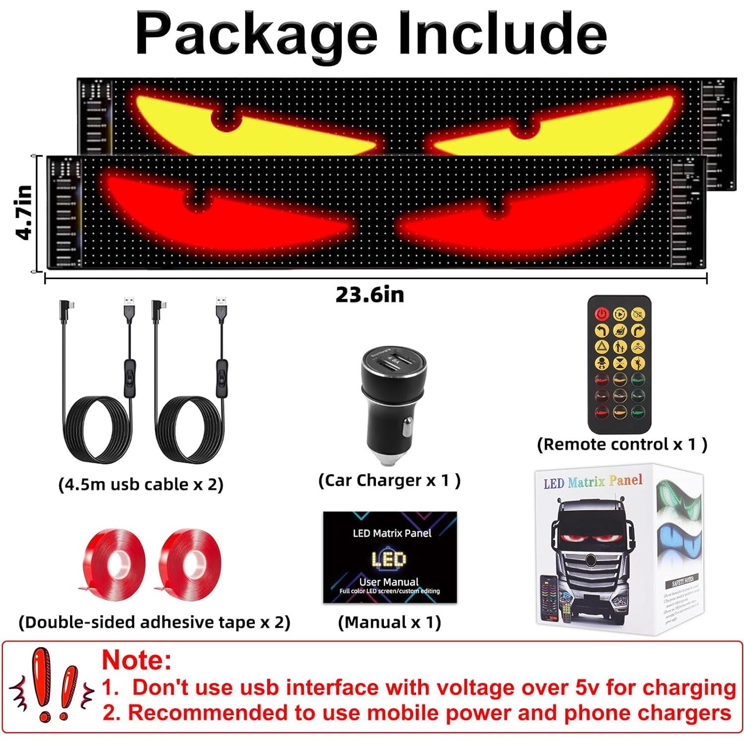Luces Ojos de Diablo JINRUIHAO para Autos 60x12cm RGB