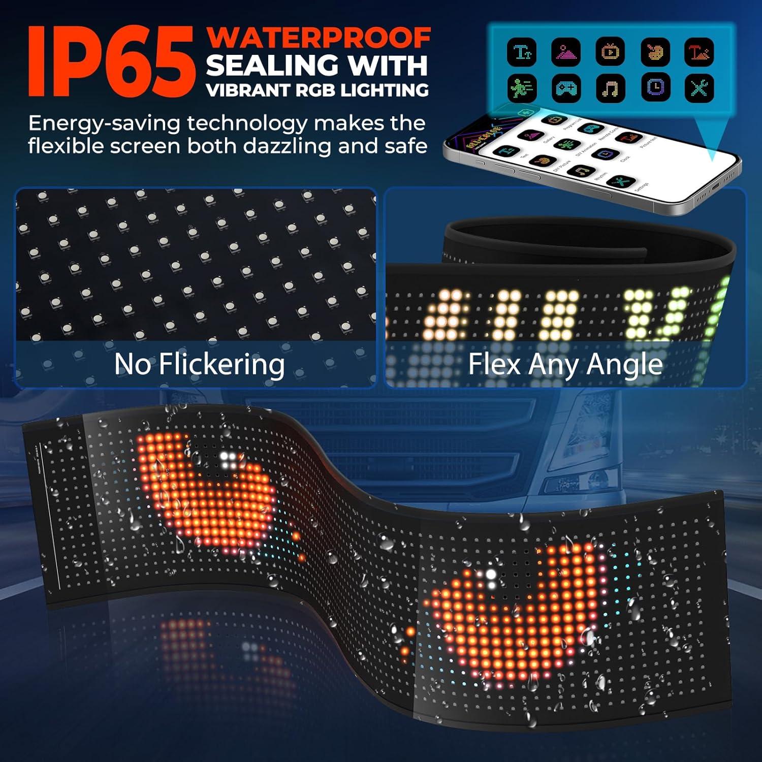 Ojos LED Animados KAKSEY para Parabrisas 89.9x19.2 cm