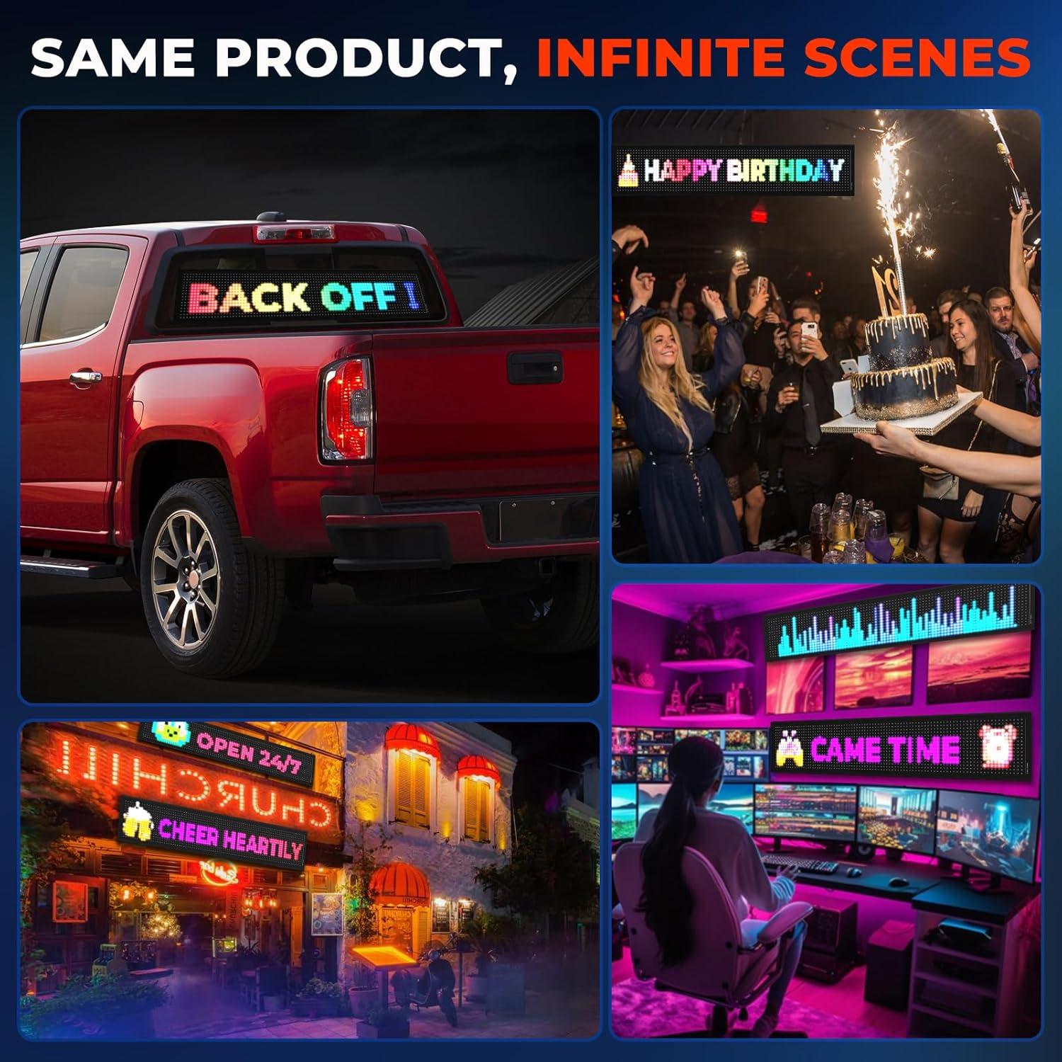 Ojos LED Animados KAKSEY para Parabrisas 89.9x19.2 cm