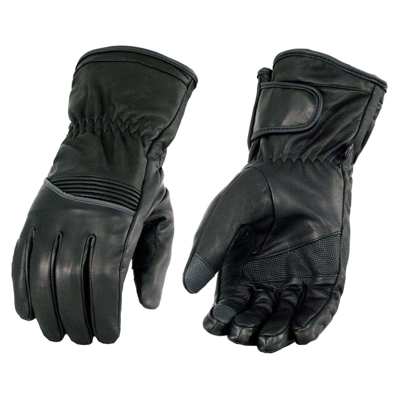 Guantes de motocicleta Milwaukee Leather MG7551 de cuero negro