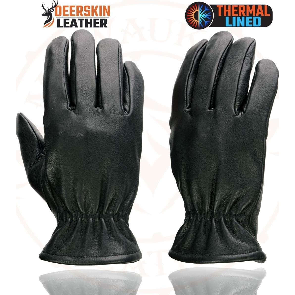 Guantes de motocicleta Milwaukee Leather SH858 de cuero negro