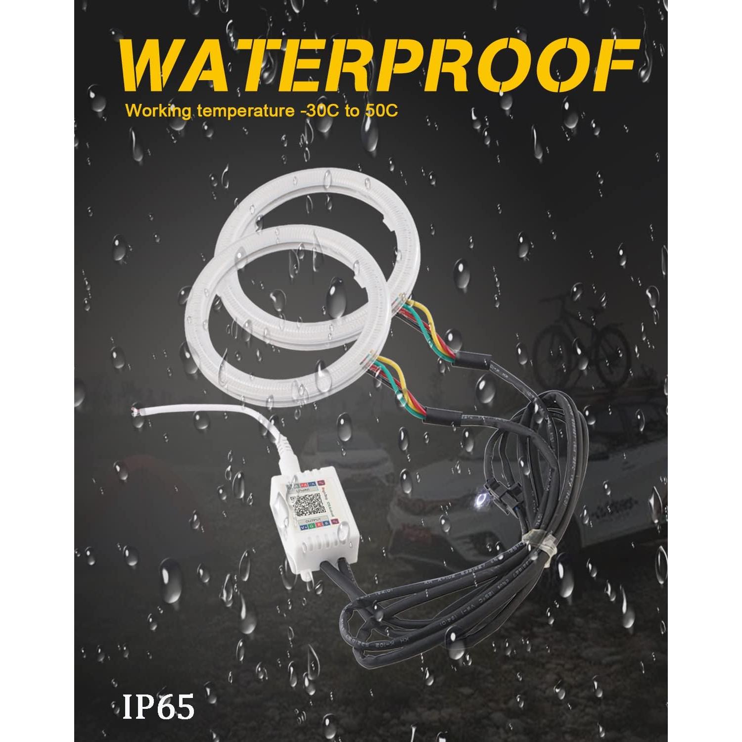 Anillos LED Halo RGB Qasim 60mm con Control APP Bluetooth