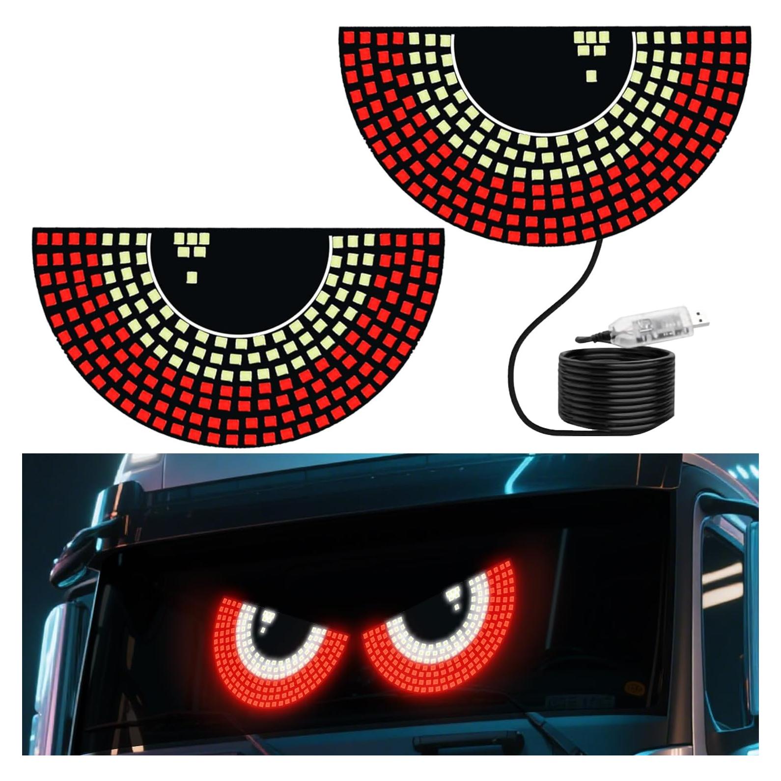 Luces LED Ojos del Diablo SPNANMA para Parabrisas - Rojo y Blanco