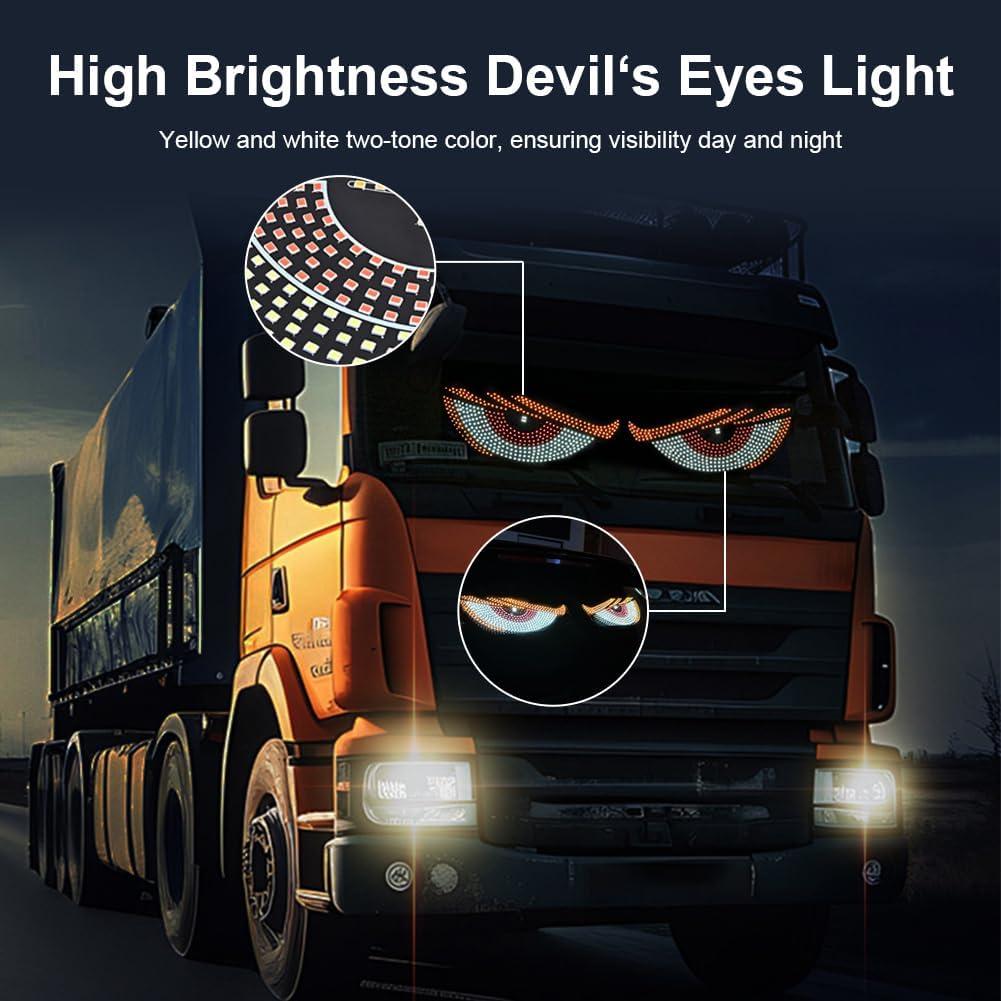 Luces LED Ojos de Diablo LIYISHUO para Autos USB 30x12cm
