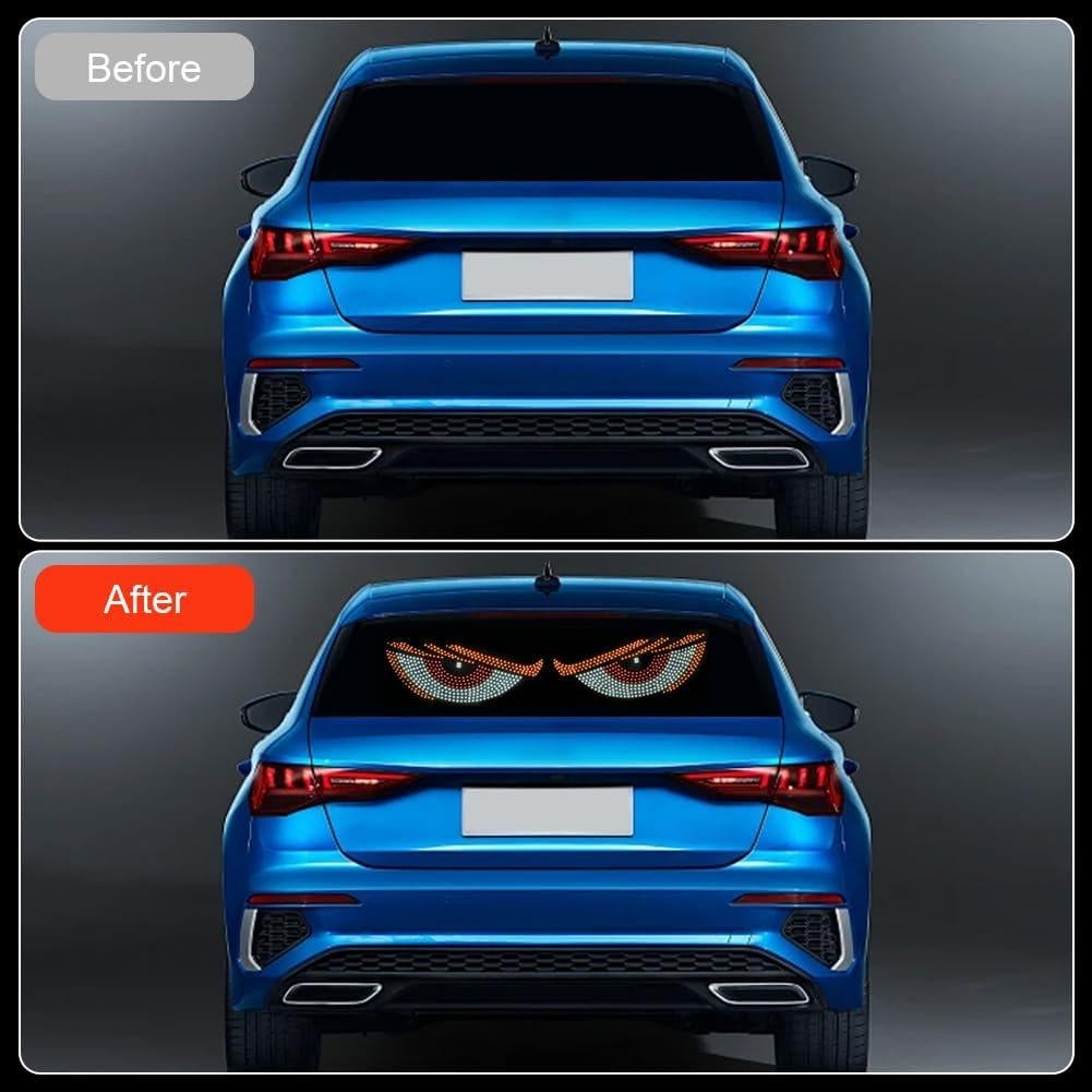 Luces LED Ojos de Diablo LIYISHUO para Autos USB 30x12cm