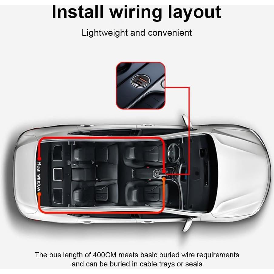 Luces LED Ojos de Diablo LIYISHUO para Autos USB 30x12cm