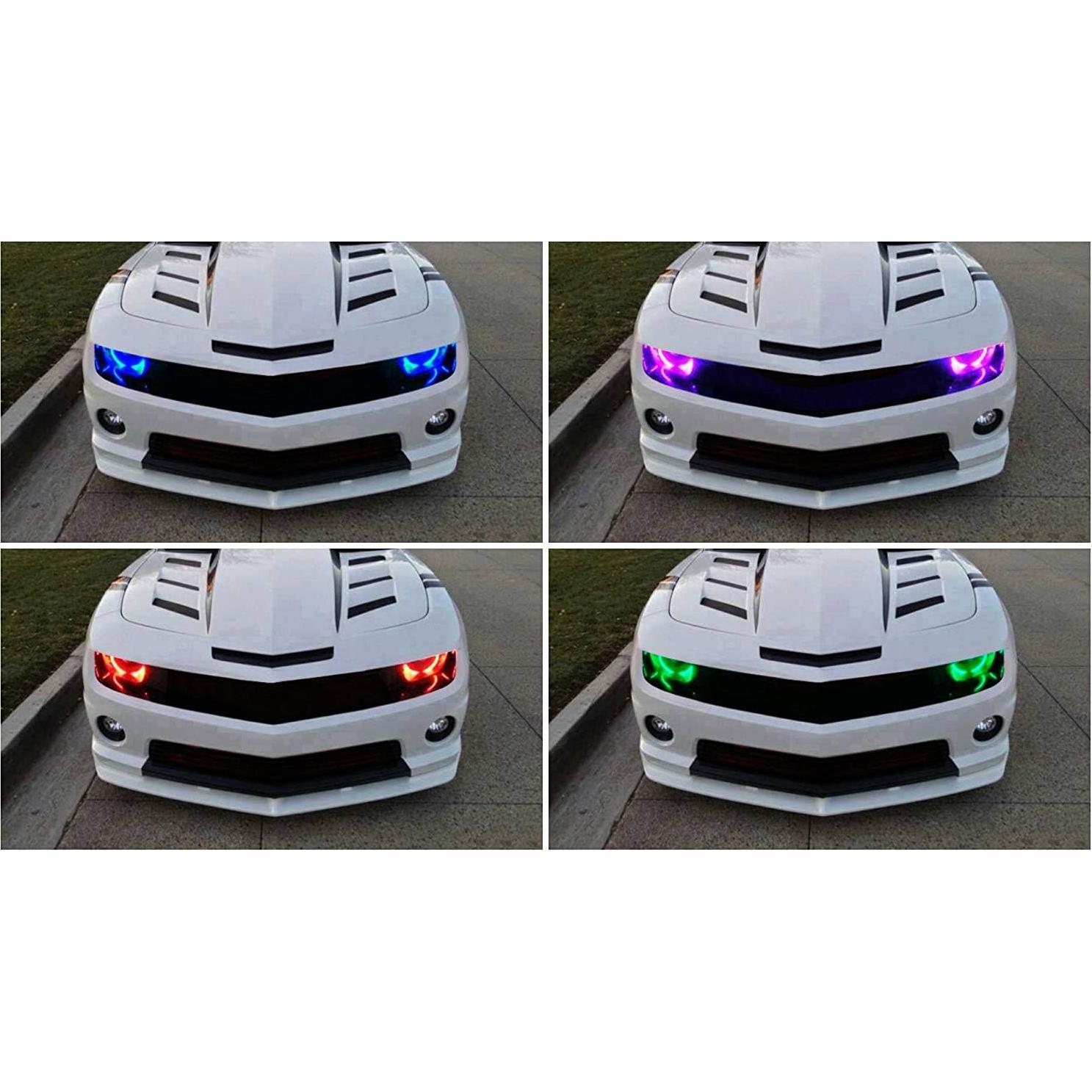 Anillo Halo LED RGB iJDMTOY para Faros - Ajustable, Universal