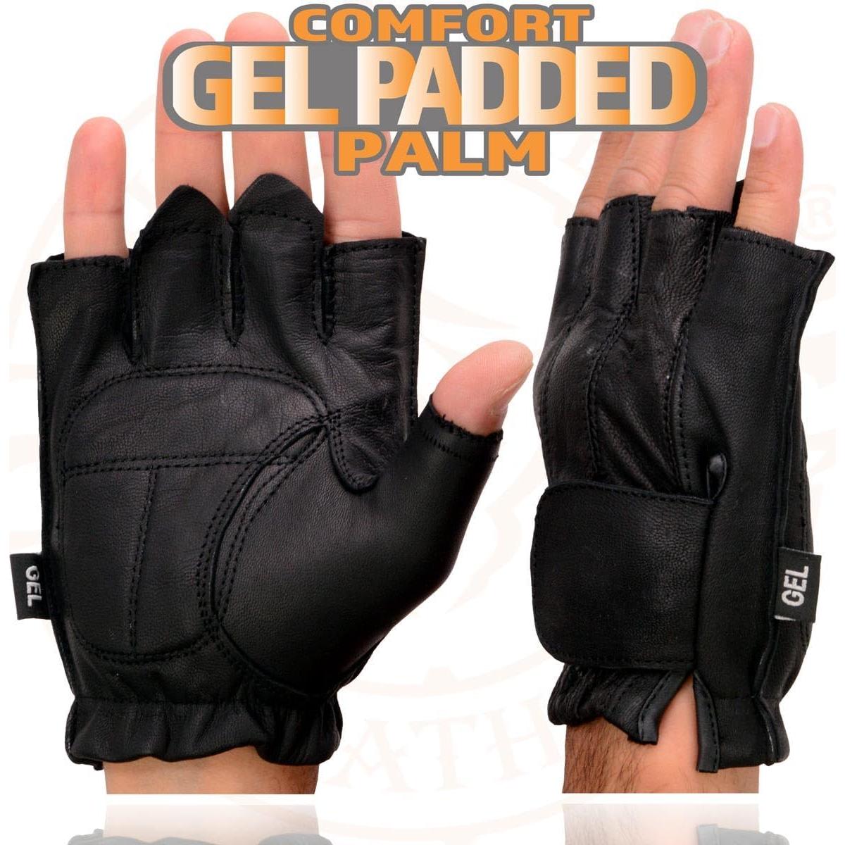 Guantes de Motocicleta Milwaukee Leather SH442 Cuero Negro