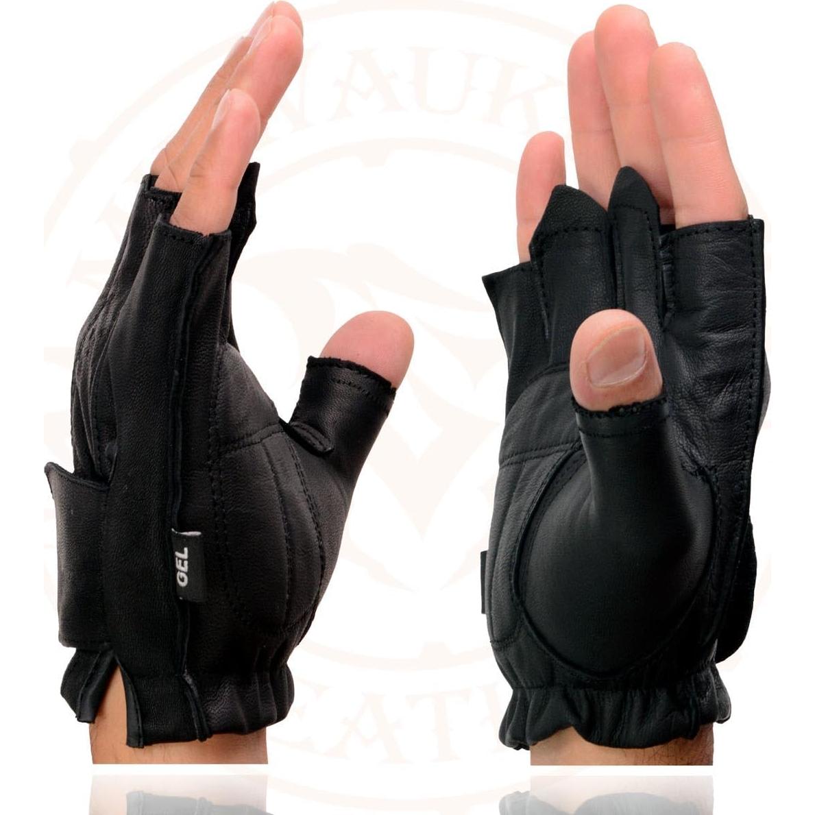 Guantes de Motocicleta Milwaukee Leather SH442 Cuero Negro