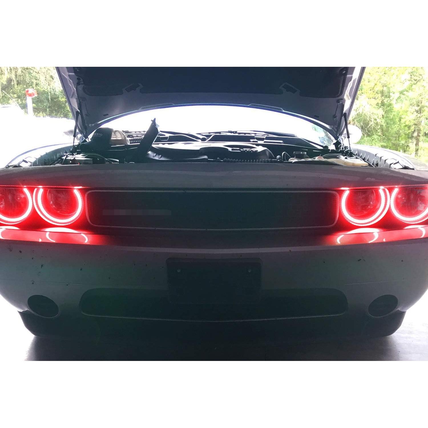 Anillos Halo LED RGB iJDMTOY para Dodge Challenger 2008-2014
