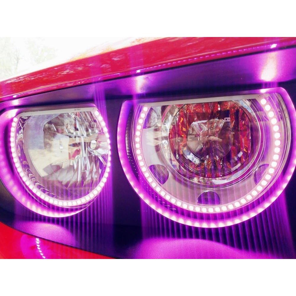 Anillos Halo LED RGB iJDMTOY para Dodge Challenger 2008-2014