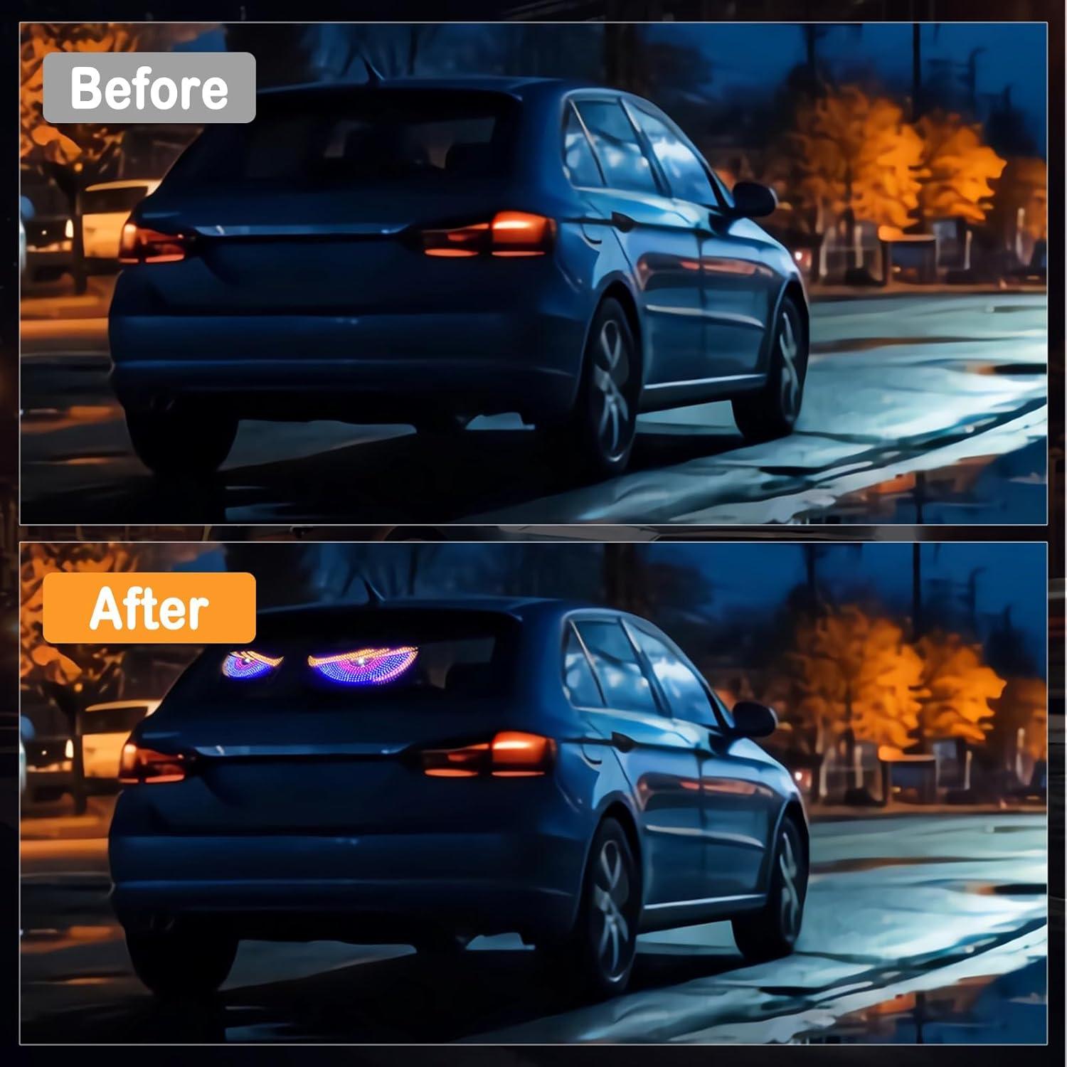 Luz LED Ojos de Diablo LECART para Parabrisas - USB, 10 Modos