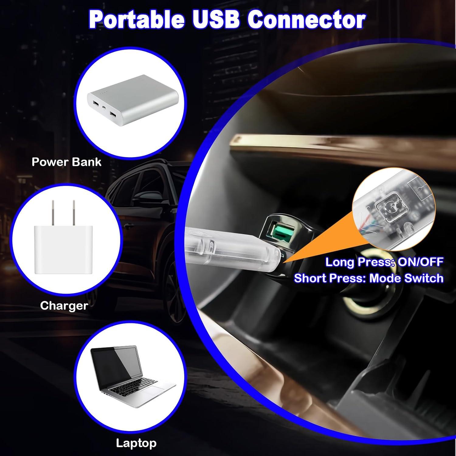 Luz LED Ojos de Diablo LECART para Parabrisas - USB, 10 Modos