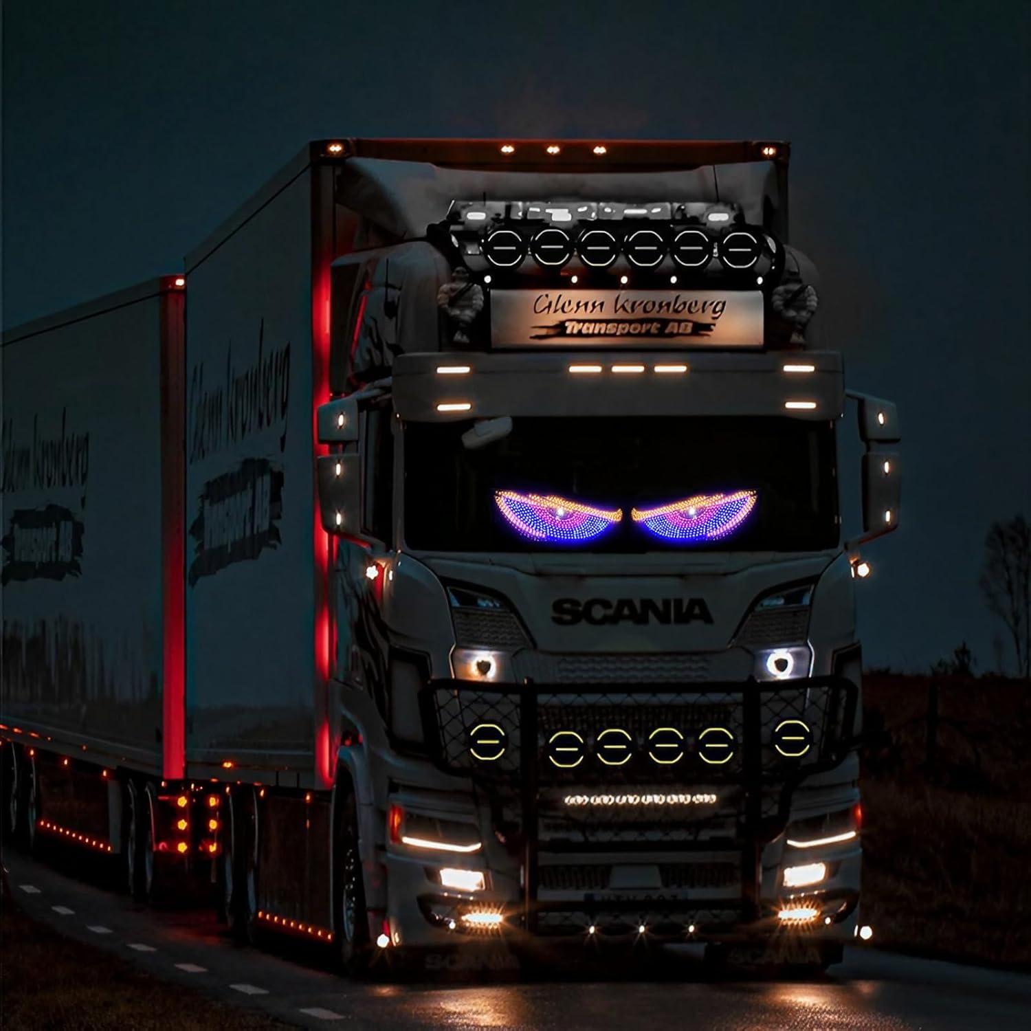 Luz LED Ojos de Diablo LECART para Parabrisas - USB, 10 Modos