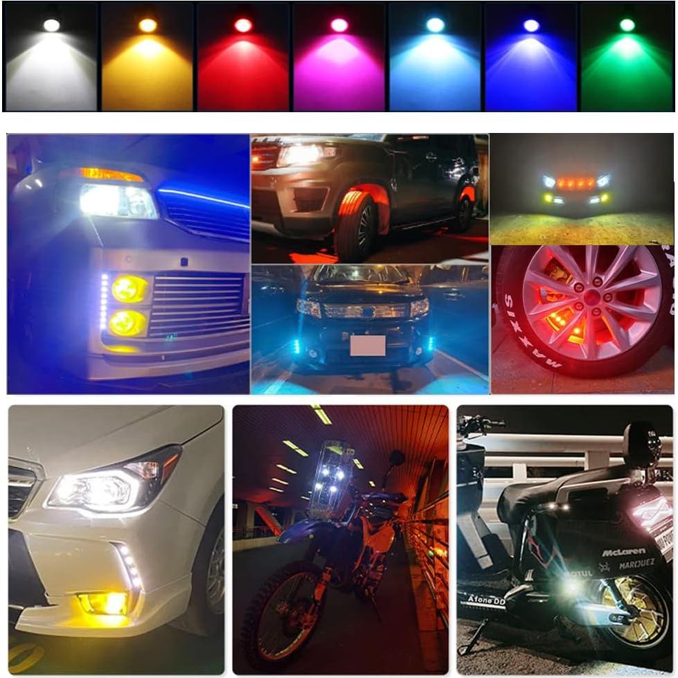 Luces LED OtpOutopa 12SMD 23mm 10PCS Blancas para Coche