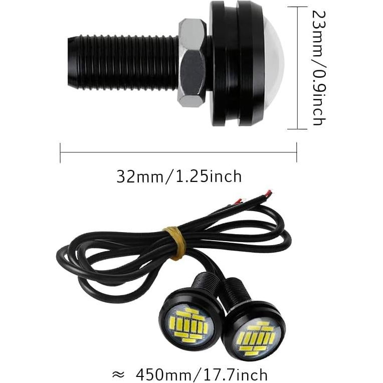 Luces LED OtpOutopa 12SMD 23mm 10PCS Blancas para Coche