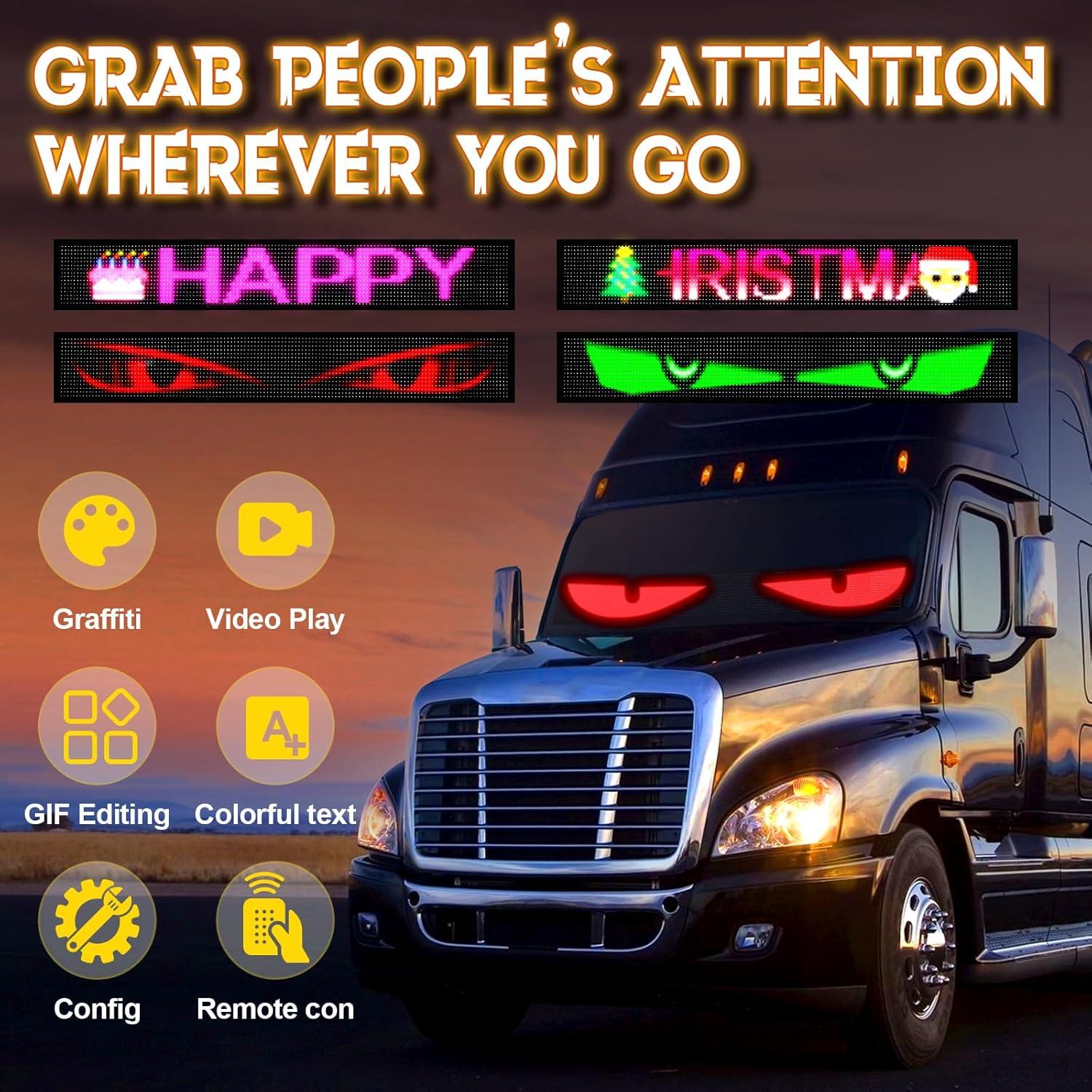 Tira LED Ojo Demonio Sachie 52.4" para Camiones, Control Remoto + APP